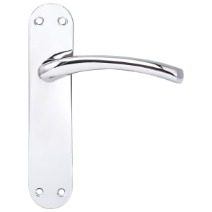 Oslo Polished Chrome Latch Door Handle - 1 Pair Price Comparisons | Compare The Build