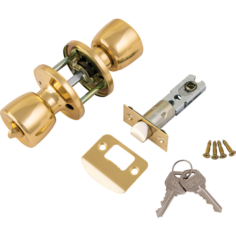 ERA Entrance Door Knob Set Brass in Gold Price Comparisons | Compare The Build