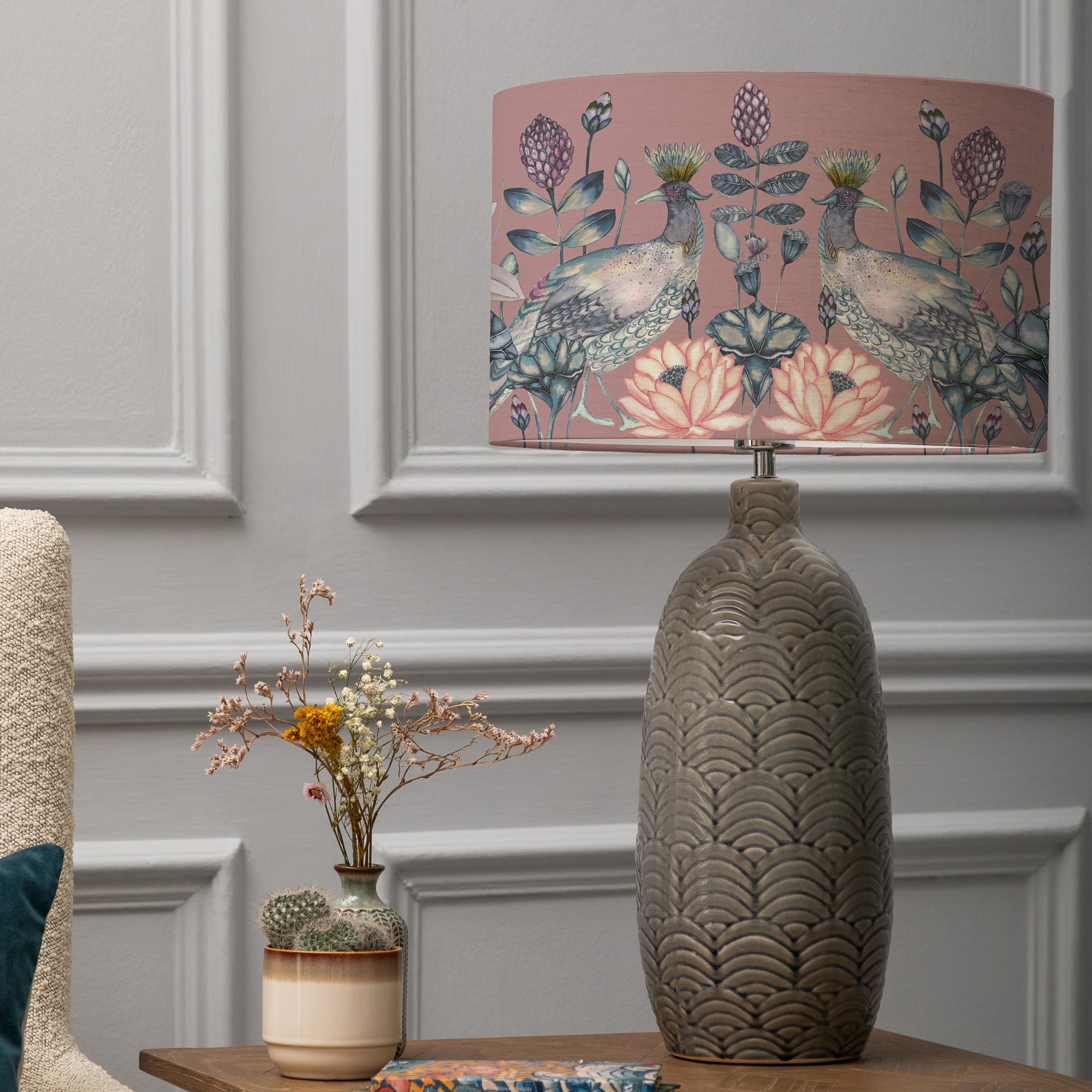 Jadis Table Lamp with Ahura Shade Ahura Mauve Purple Price Comparisons | Compare The Build