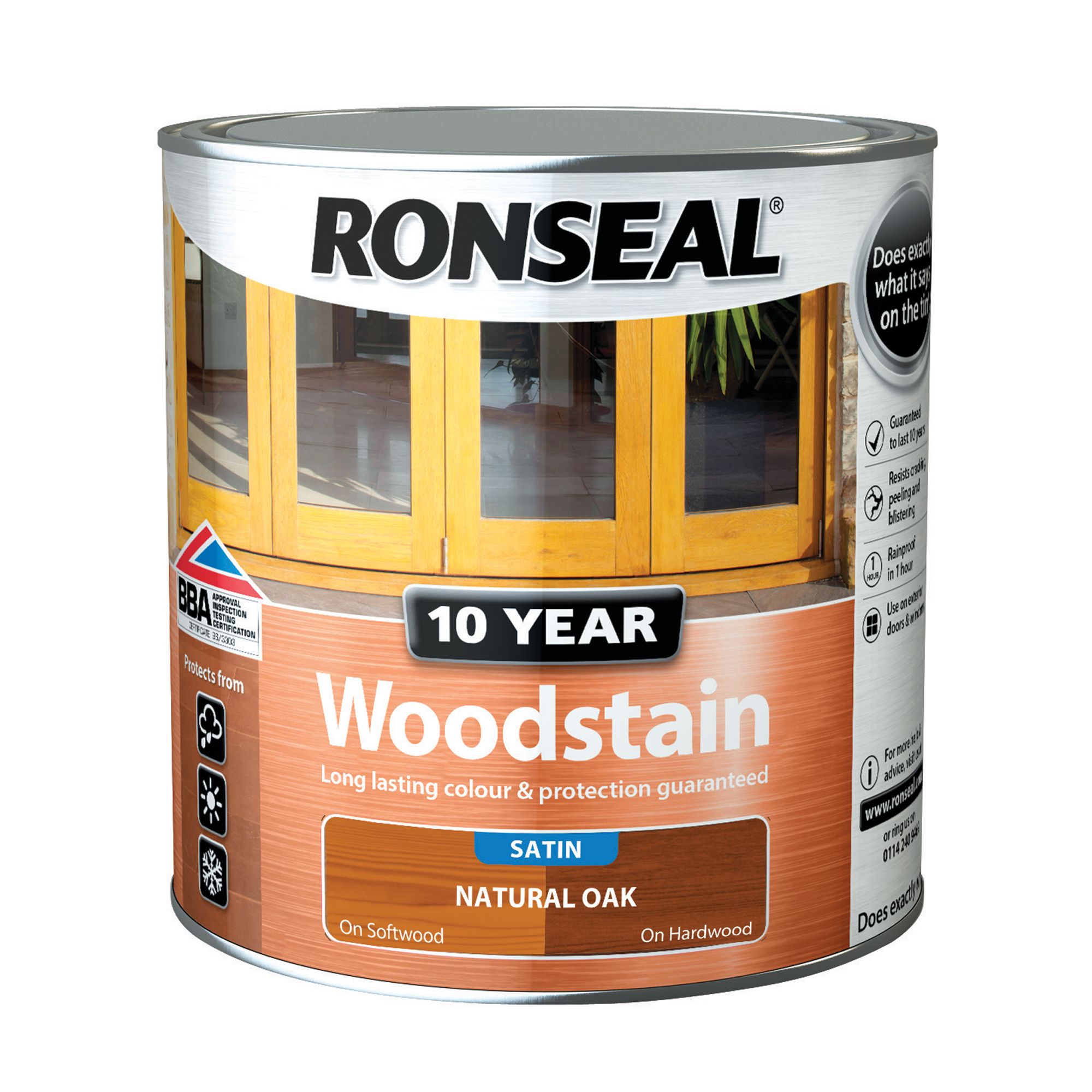 Ronseal Natural Oak Satin Wood Stain, 2.5L Price Comparisons | Compare The Build