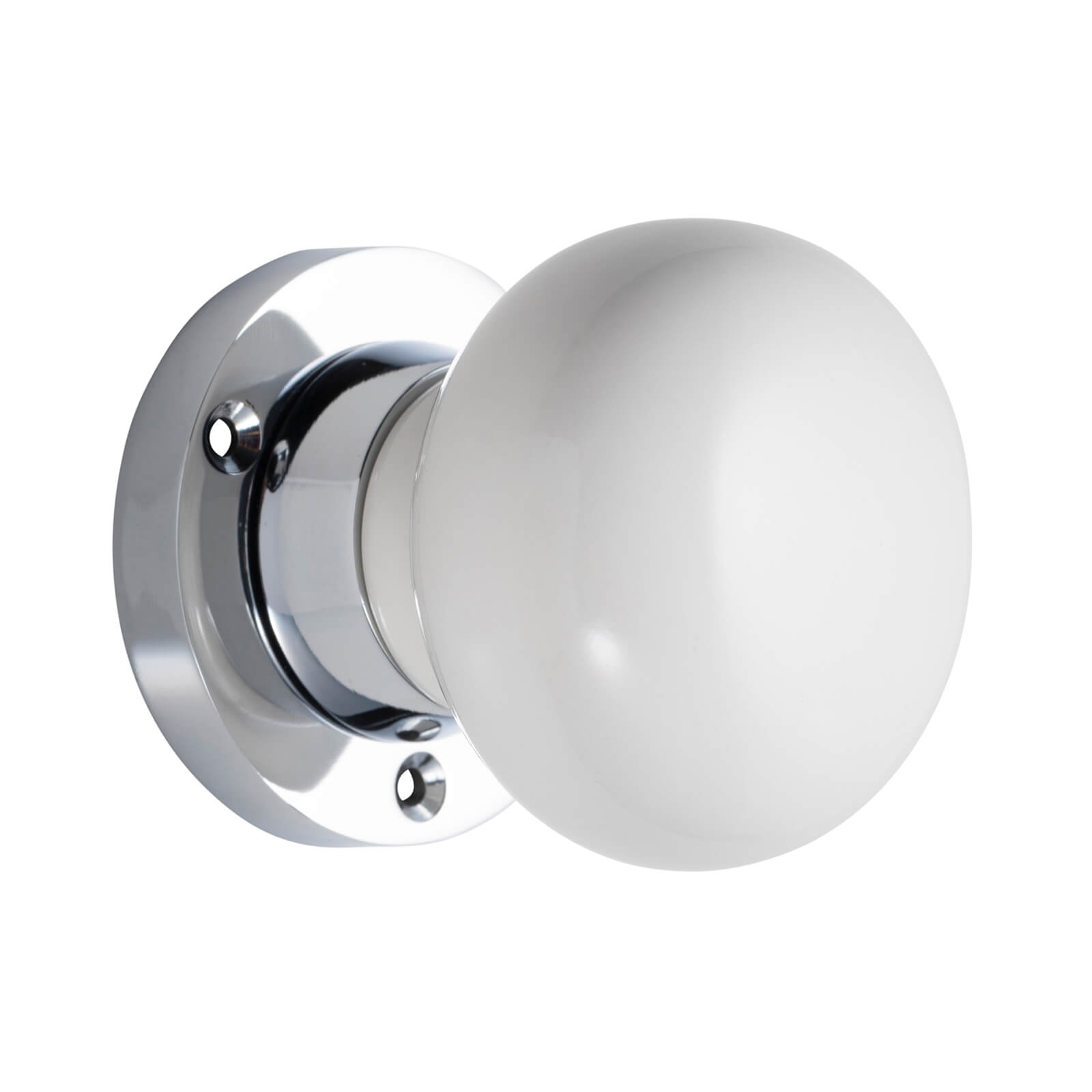 Sandleford Chawton Ceramic Mortice Knob Set - White & Polished Chrome Price Comparisons | Compare The Build