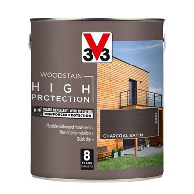 V33 High Protection Charcoal Mid Sheen Wood Stain, 2.5L Price Comparisons | Compare The Build