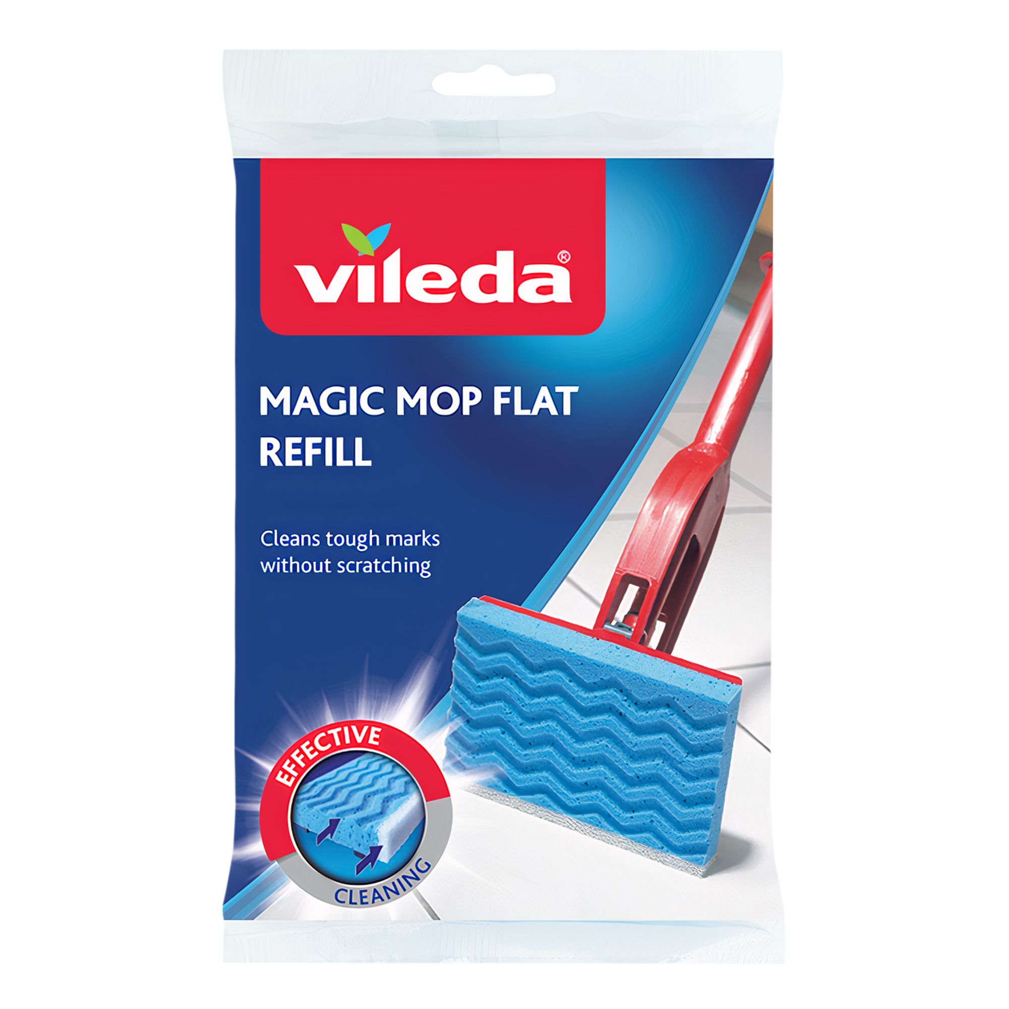 Vileda Magic Mop Blue & White Synthetic Mop Head Refill, (W)135mm Price Comparisons | Compare The Build