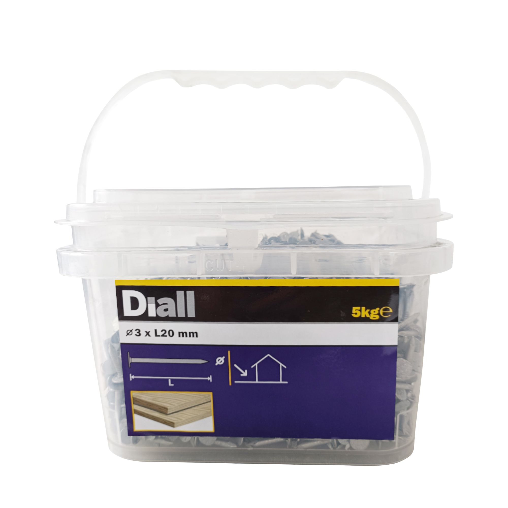 Diall Clout Nail (L)20mm (Dia)3mm 5600G, Pack Of 3700 Price Comparisons | Compare The Build