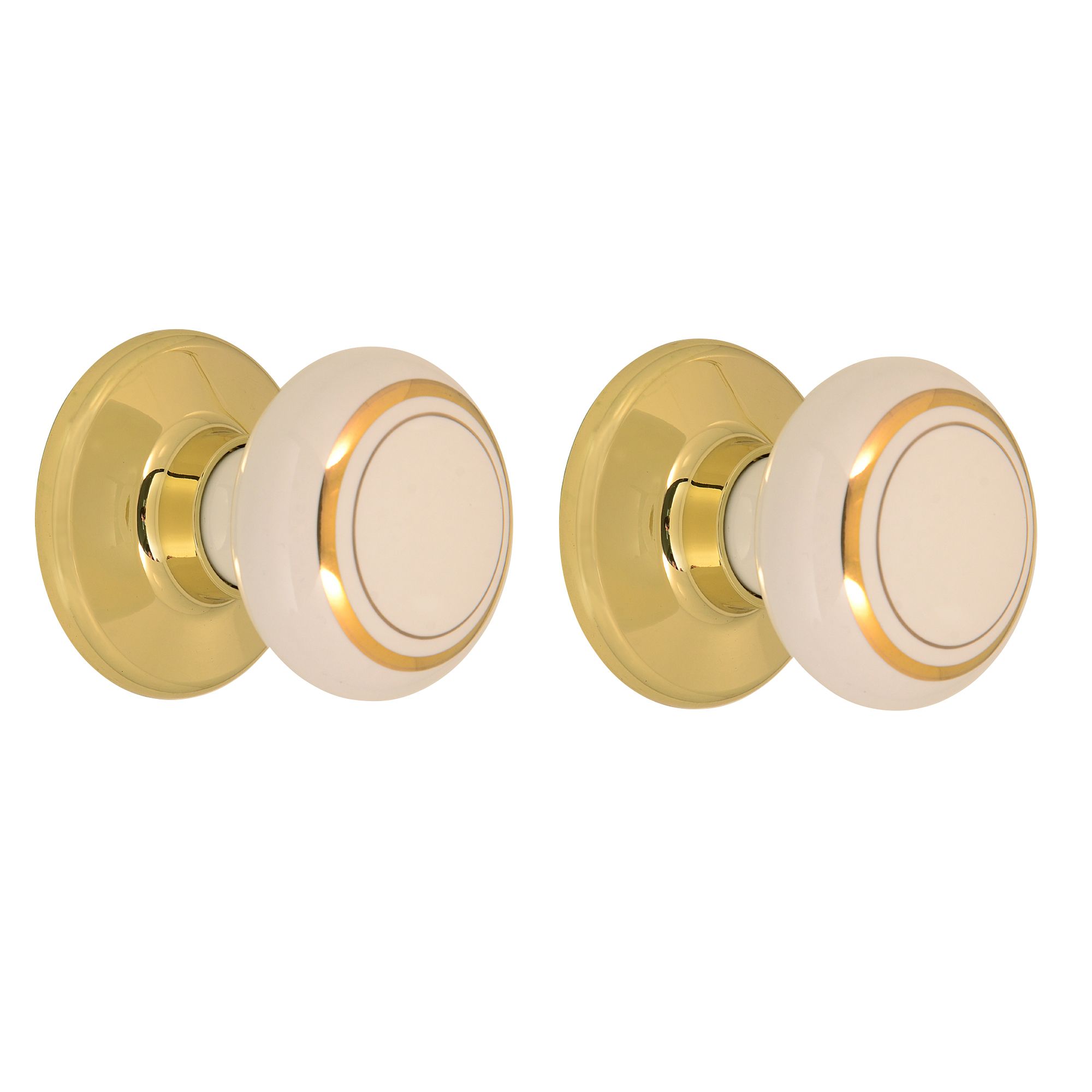 White & Gold Internal Round Latch Door Knob, Set Price Comparisons | Compare The Build