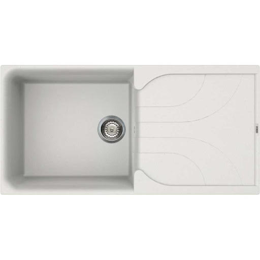 Reginox Ego 480 1 Bowl White Granite Kitchen Sink with Drainer - EGO 480 W Price Comparisons | Compare The Build