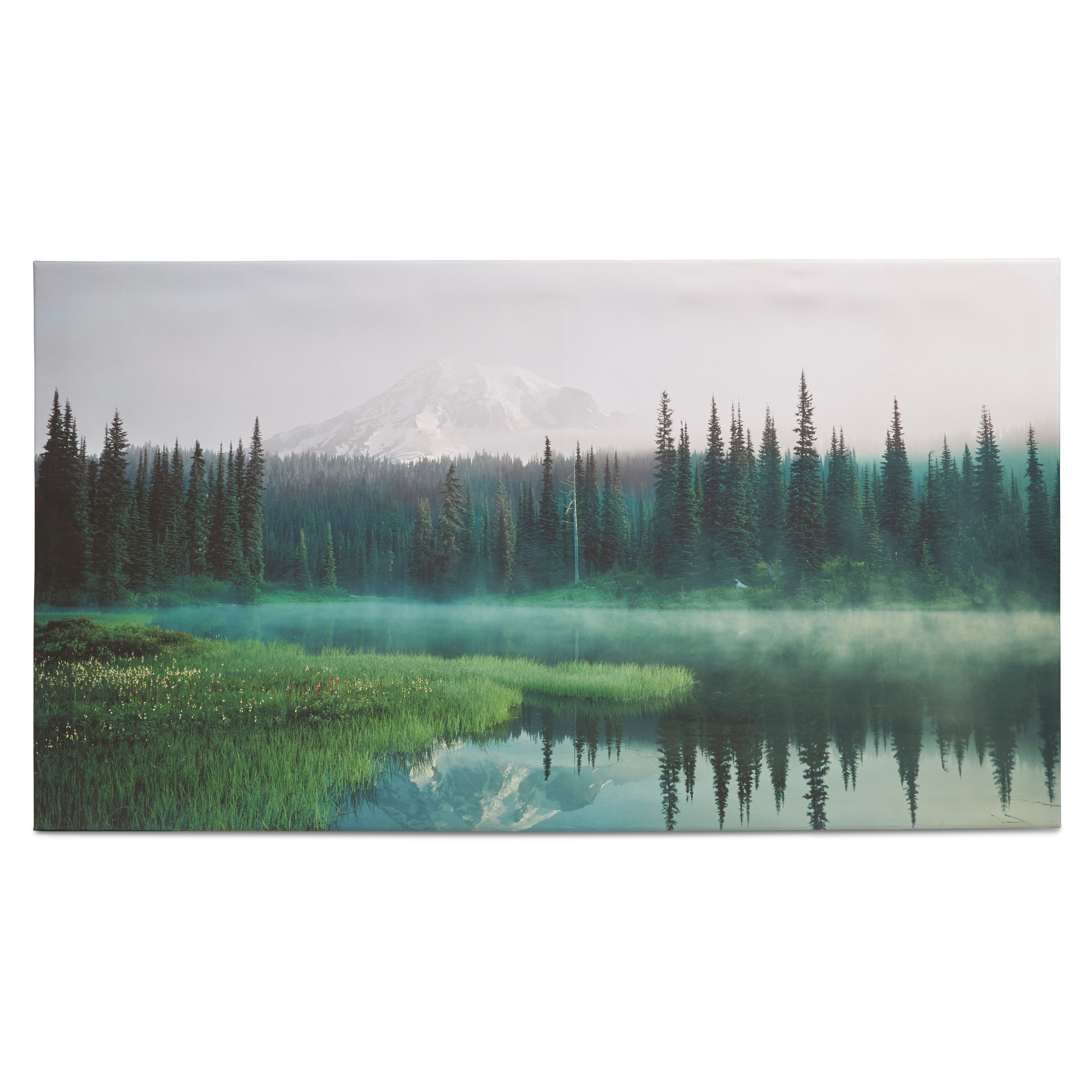 Mountain Green Canvas Art (H)900mm (W)500mm Price Comparisons | Compare The Build