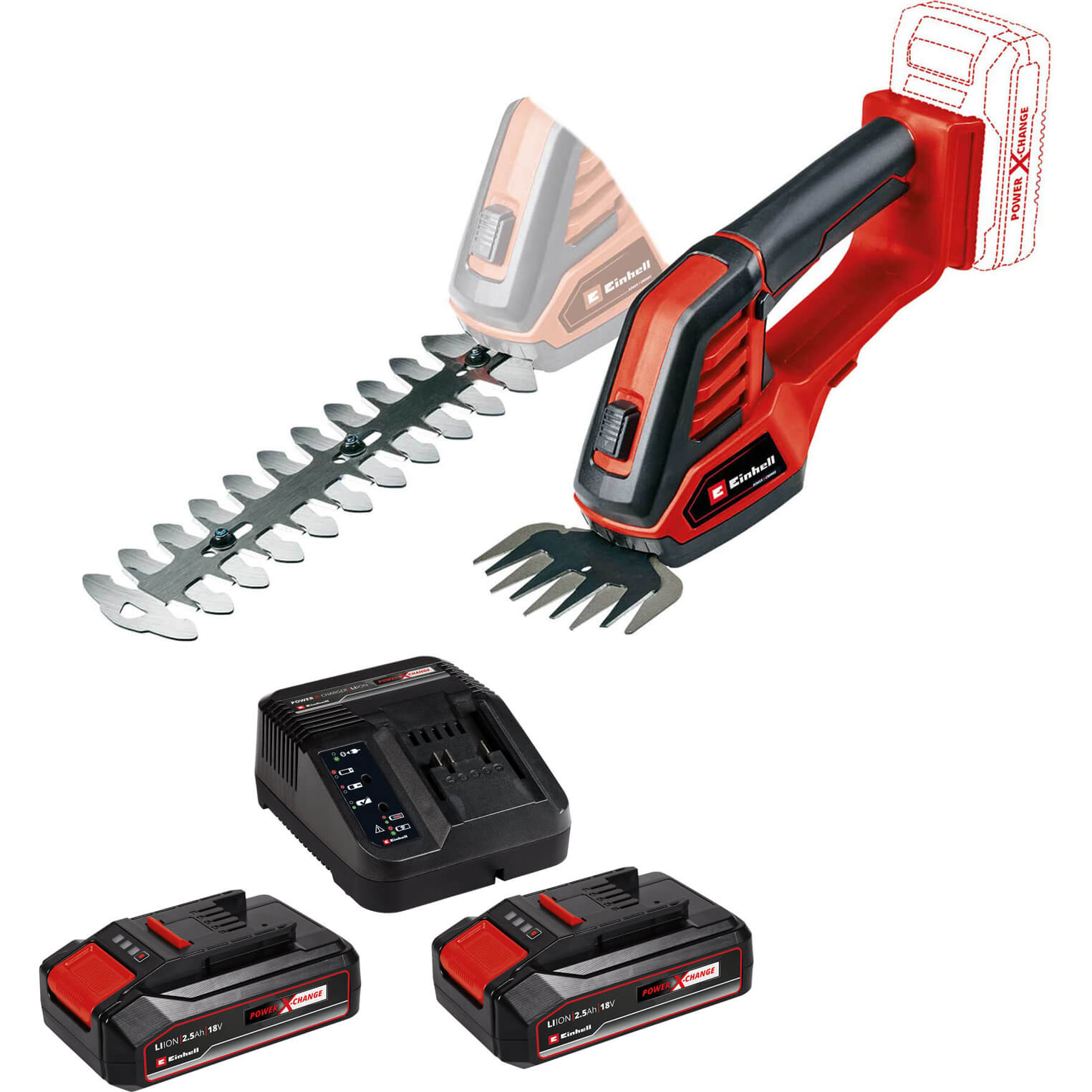 Einhell GE-CG 18/100 Li 18v Cordless Grass and Bush Shears 2 x 2.5ah Li-ion Charger Price Comparisons | Compare The Build