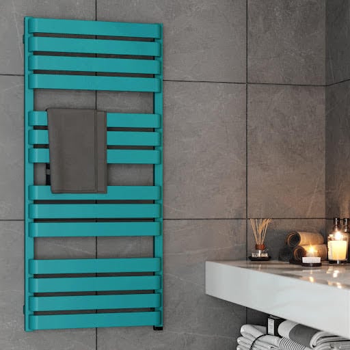 Terma Warp T One Electric Towel Rail Matt Teal 1110 x 500mm Price Comparisons | Compare The Build