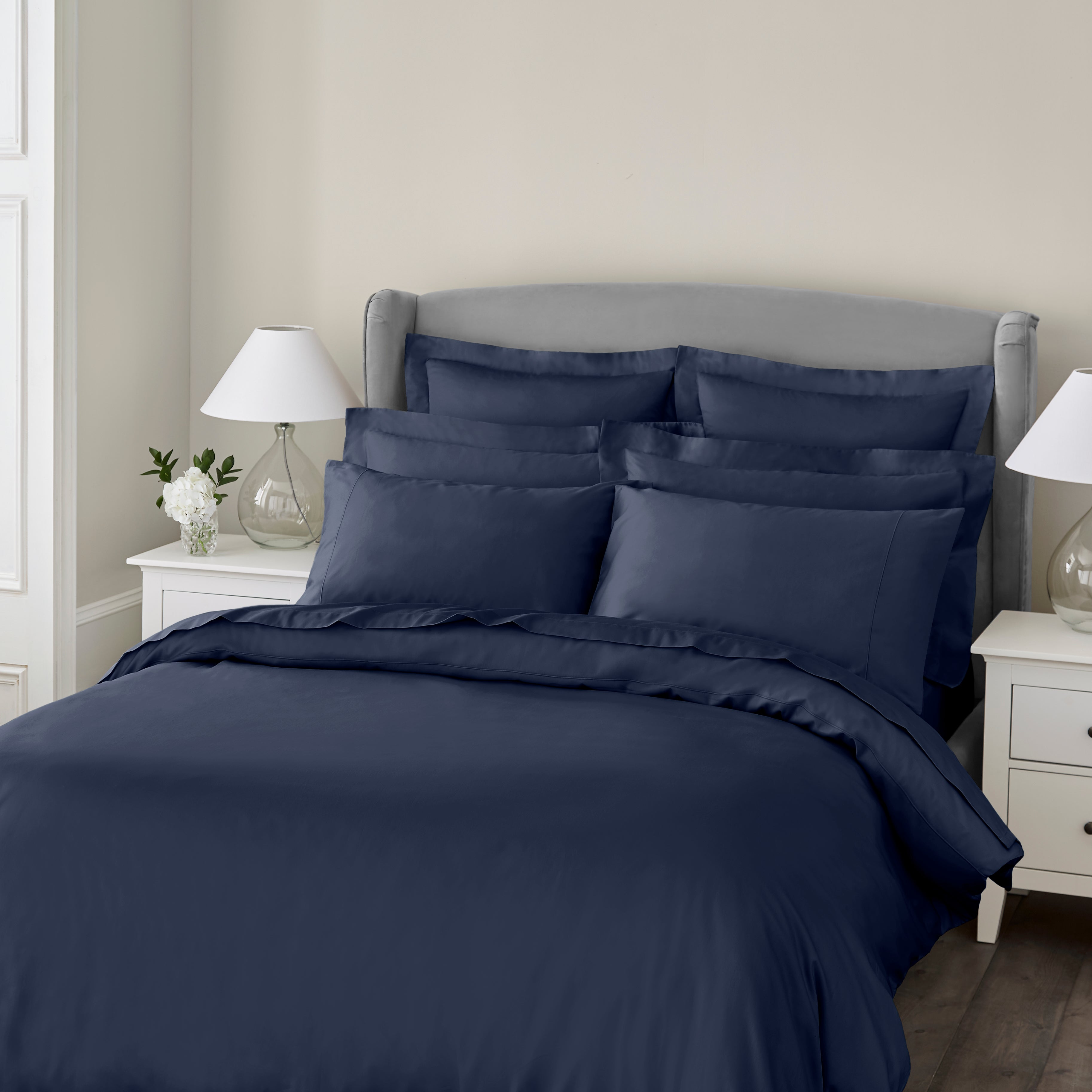 Dorma Egyptian Cotton 400 Thread Count Percale Duvet Cover and Pillowcase Set Indigo Indigo (Blue) Price Comparisons | Compare The Build
