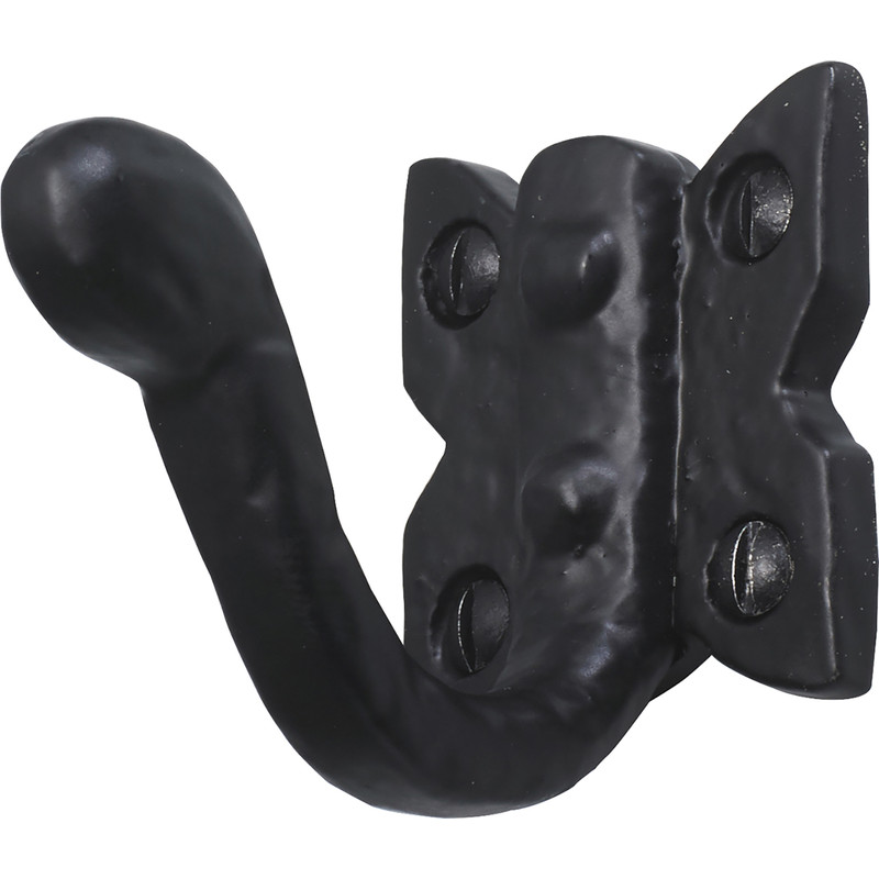 Old Hill Ironworks Hat & Coat Hook Barley Twist 55mm in Black Cast Iron Price Comparisons | Compare The Build