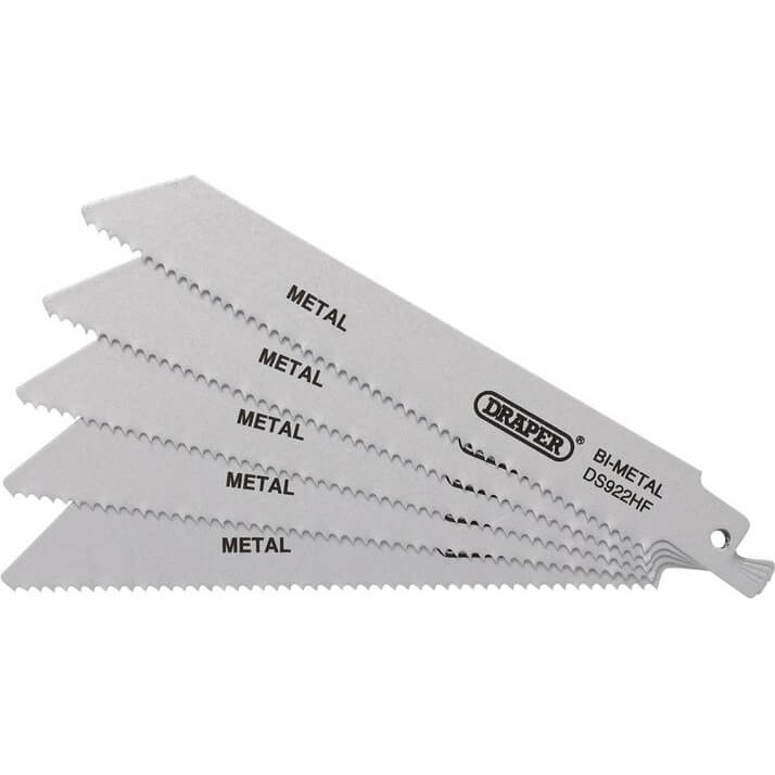 Draper Bi-Metal Metal Cutting Reciprocating Sabre Saw Blades 150mm Pack of 5 Price Comparisons | Compare The Build