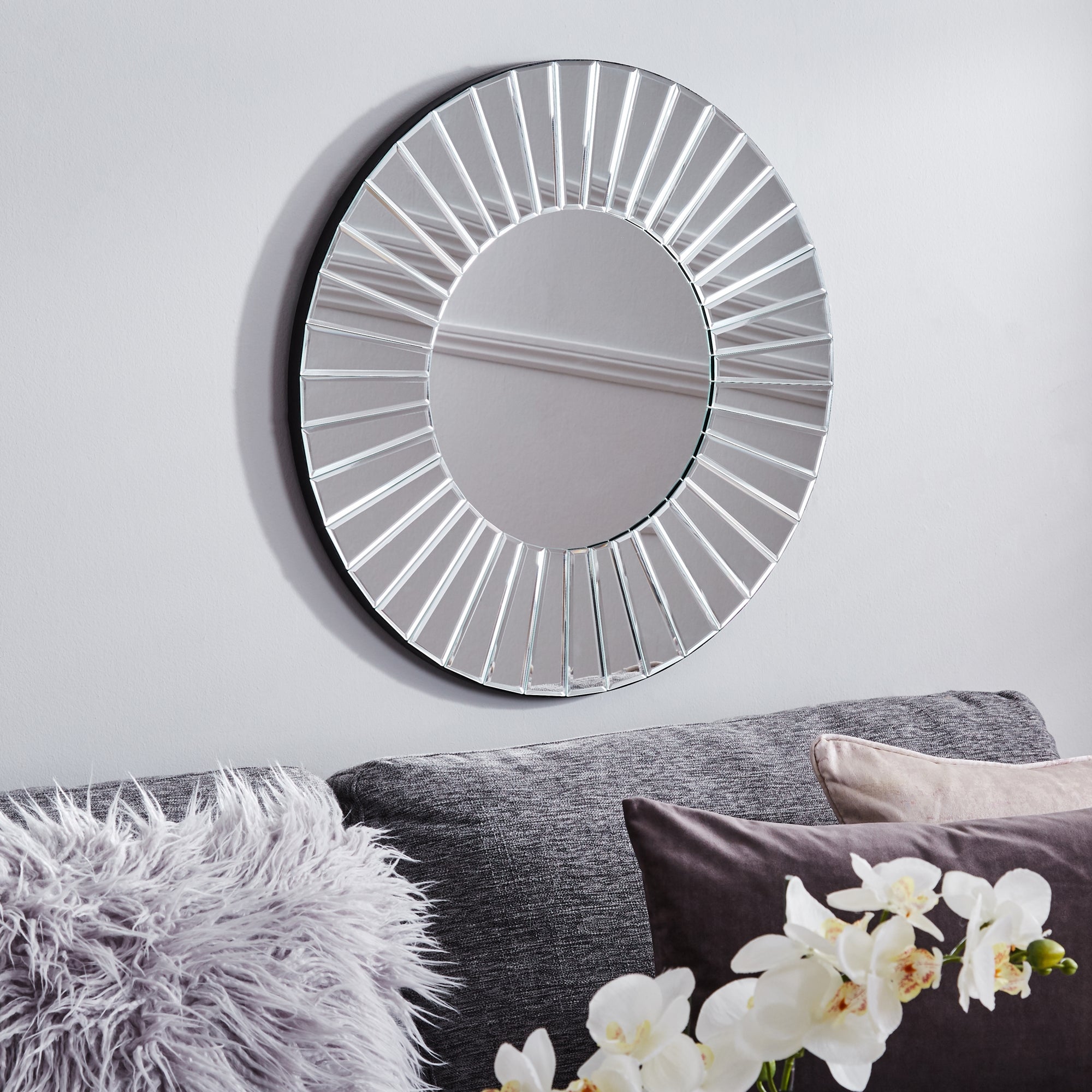 Round Wall Mirror 60cm Silver Price Comparisons | Compare The Build