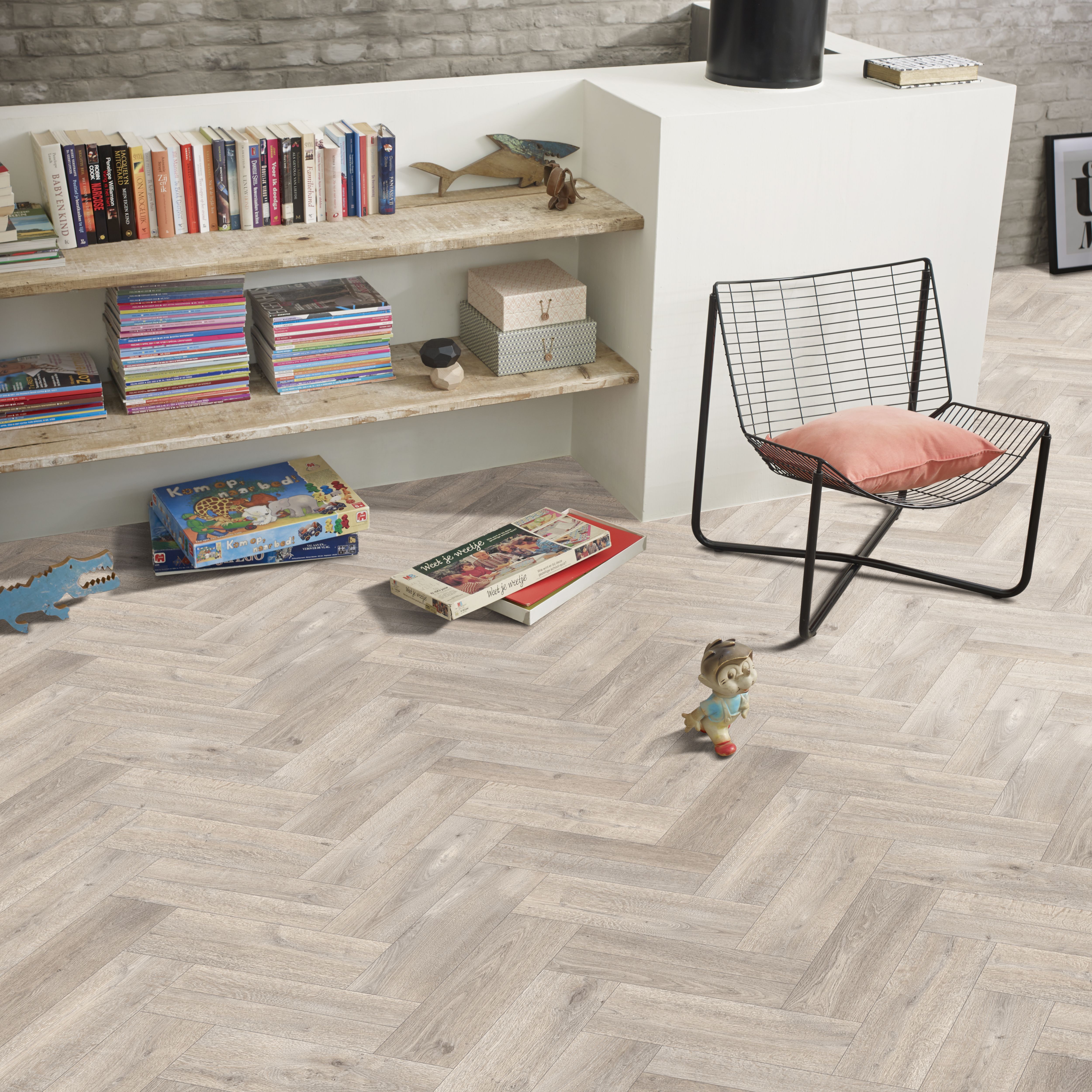 Vinyl rolls Natural Herringbone Wood effect Vinyl Flooring Price Comparisons | Compare The Build