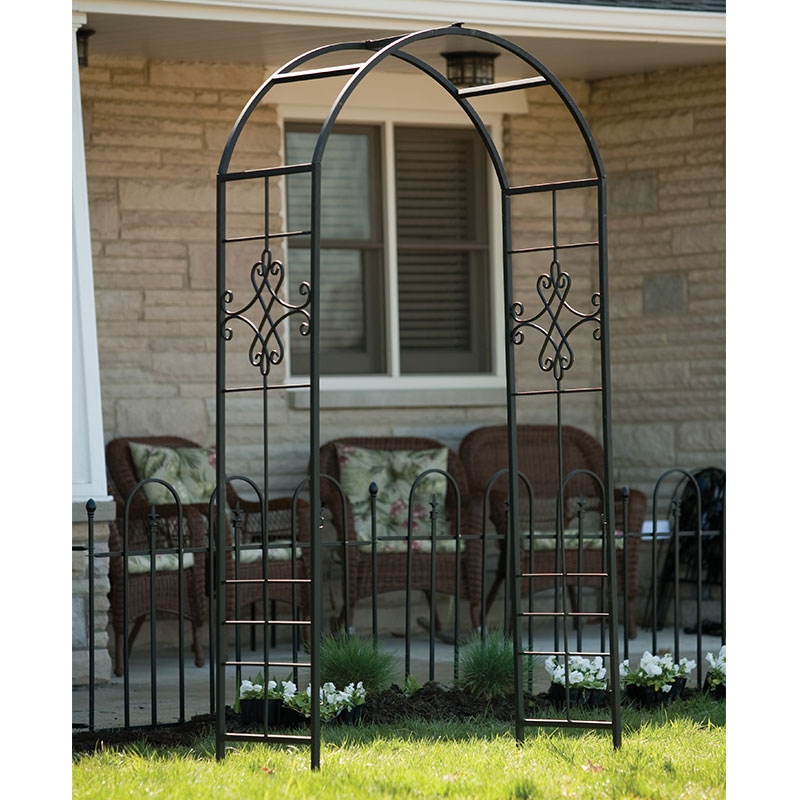 Panacea Quatrefoil Metal Garden Arch 7'5 x 3'6 Price Comparisons | Compare The Build