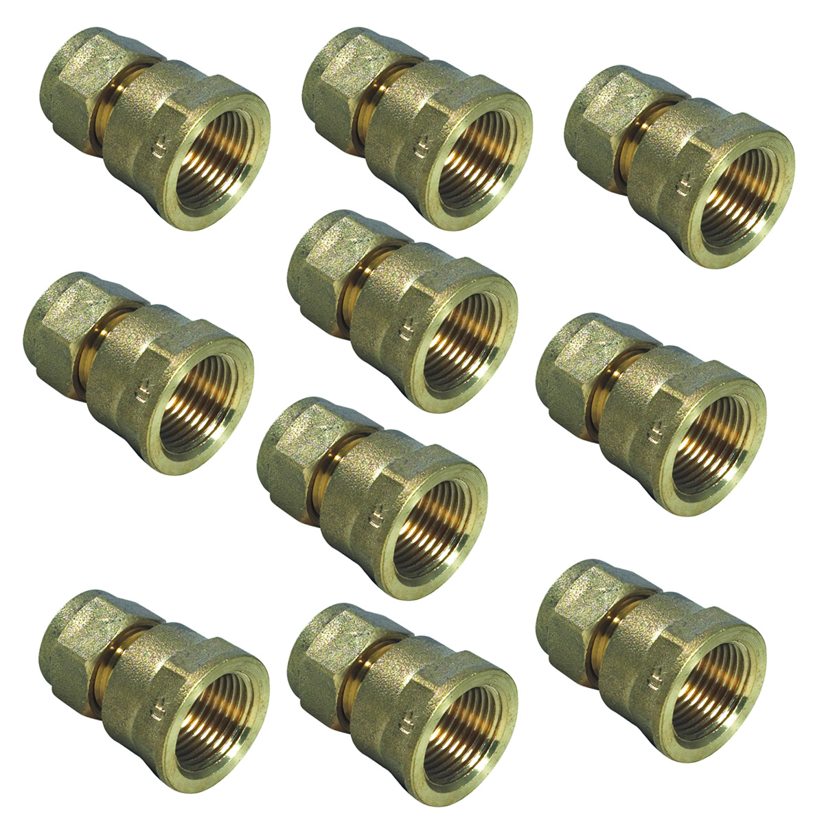 Compression Coupling Fl 15mm x 3/4in - Bag of 10 Price Comparisons | Compare The Build