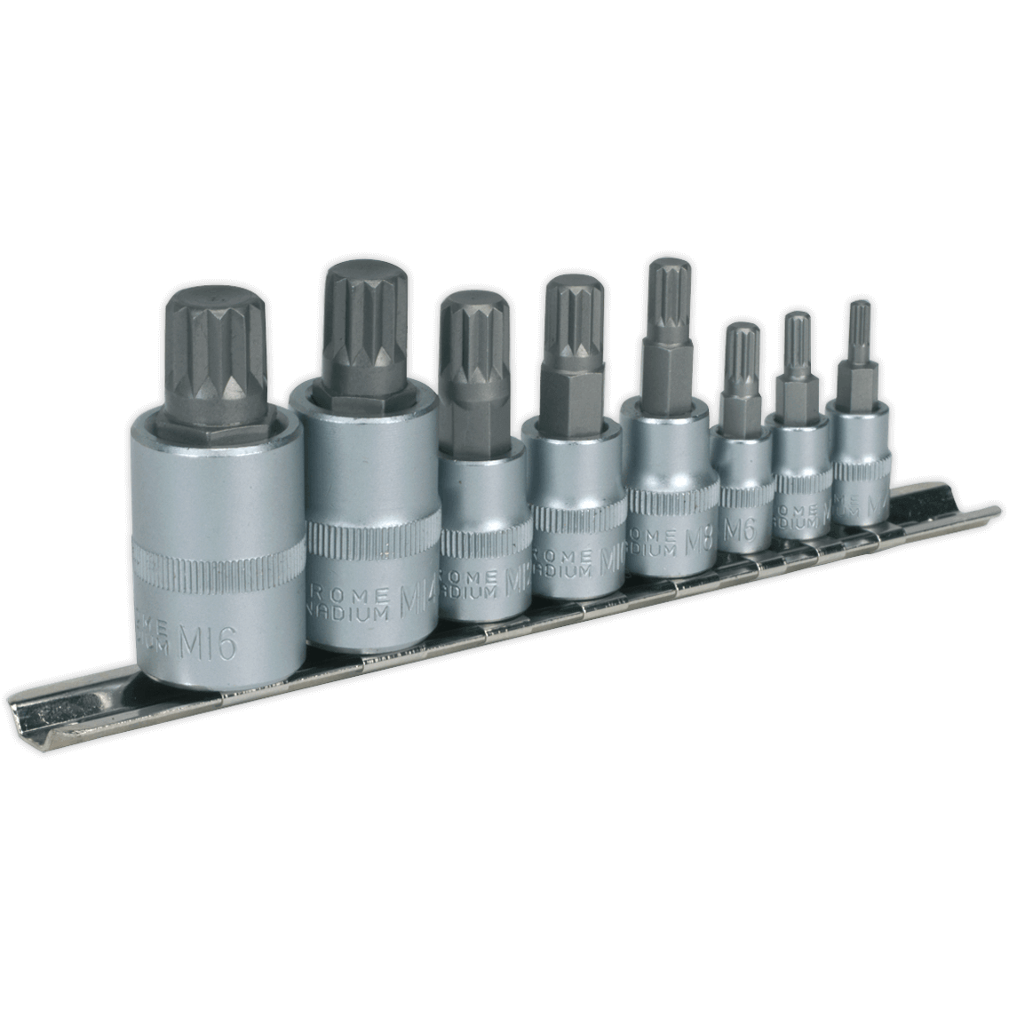 Sealey 8 Piece Combination Drive Spline Socket Bit Set Combination | Compare The Build