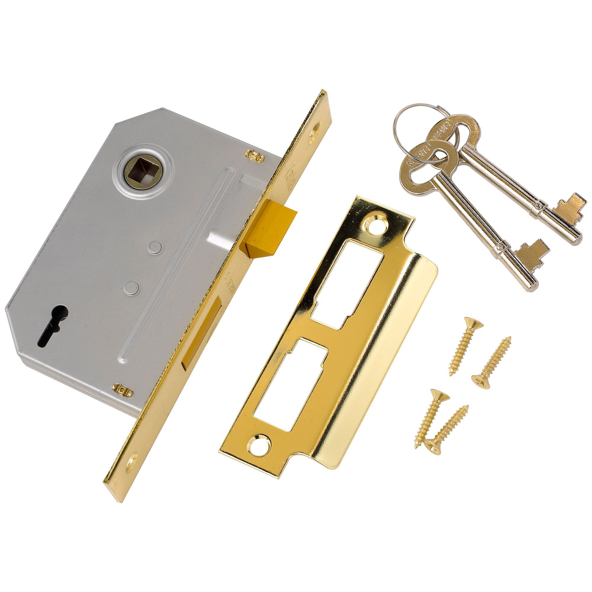 Yale 2L-21/2-Ch 64mm Brass Effect Metal 2 Lever Sashlock Price Comparisons | Compare The Build