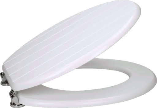 Ceramica Grooved Round Wooden Toilet Seat - Bottom Fix Matt White | Compare The Build