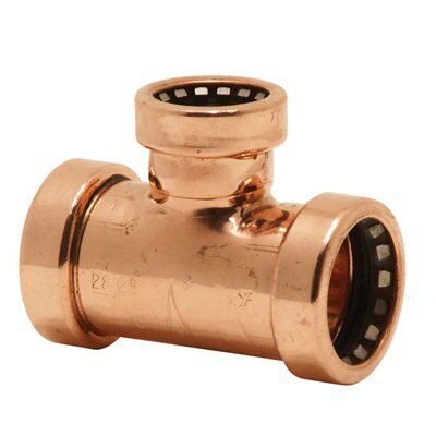 Tectite Push-Fit Reducing Pipe Tee (Dia)22mm X 15mm X 22mm Price Comparisons | Compare The Build