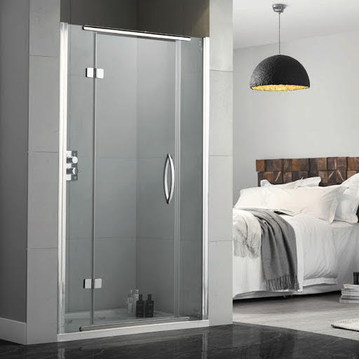 Aquadart Inline Semi Frameless Hinged Shower Door 1000mm - 8mm Price Comparisons | Compare The Build