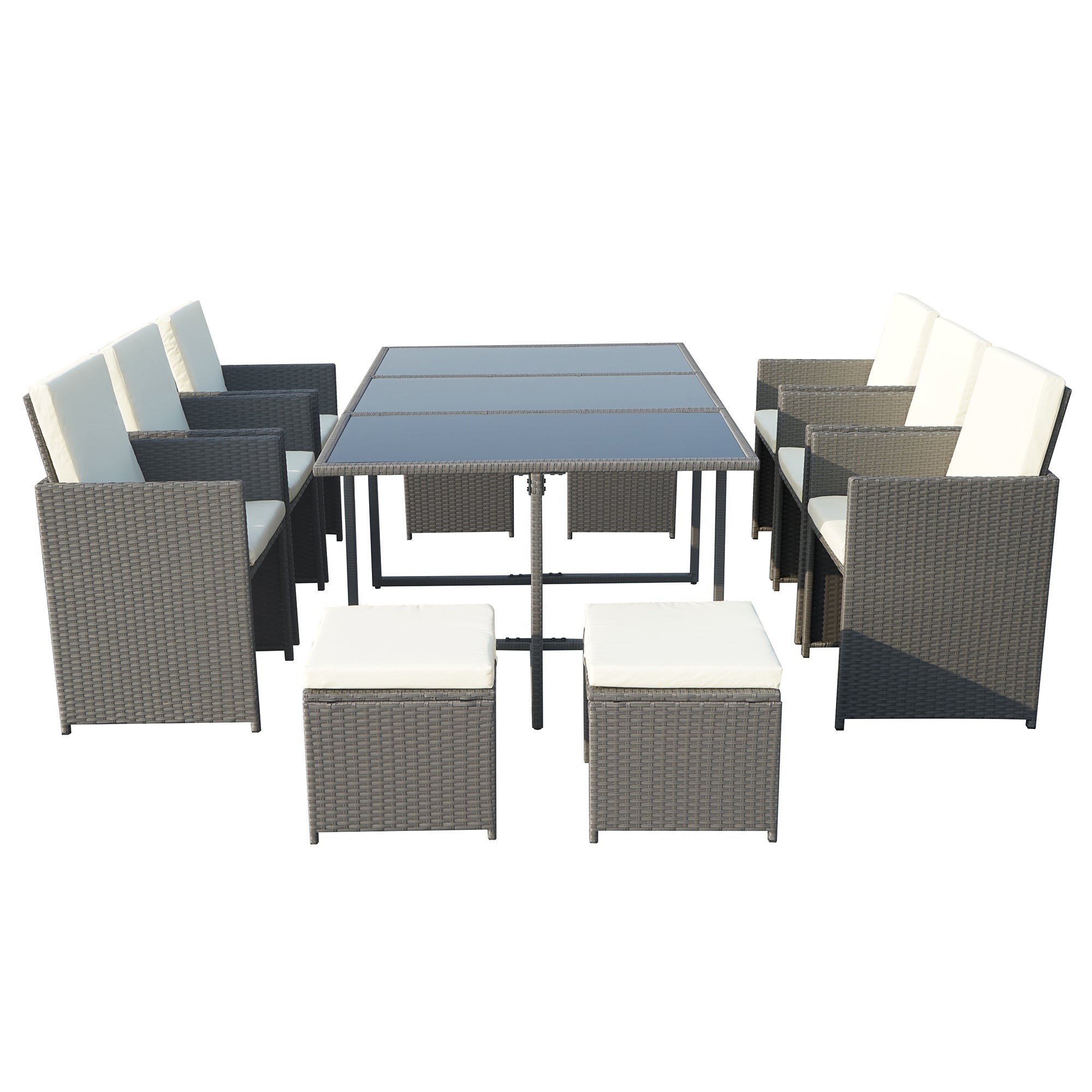 Cannes Grey 10 Seater Cube Set Grey | Compare The Build