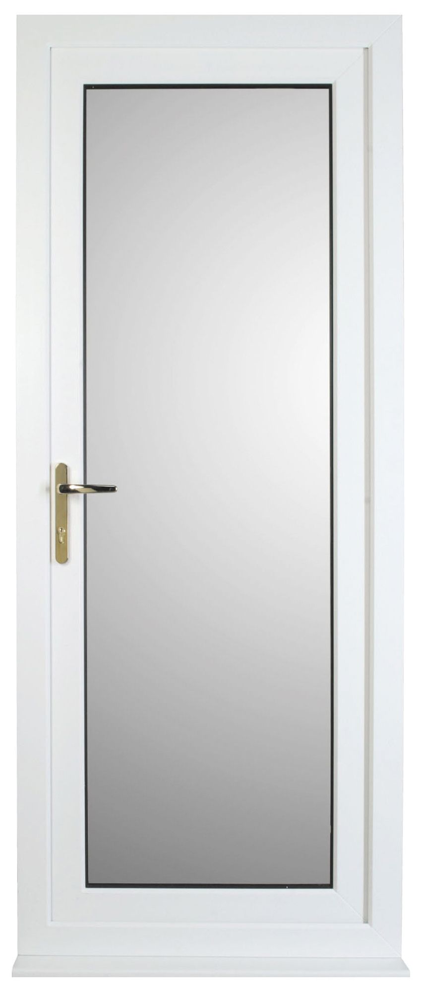 Frosted Fully Glazed White Rh External Back Door Set, (H)2055mm (W)840mm Price Comparisons | Compare The Build