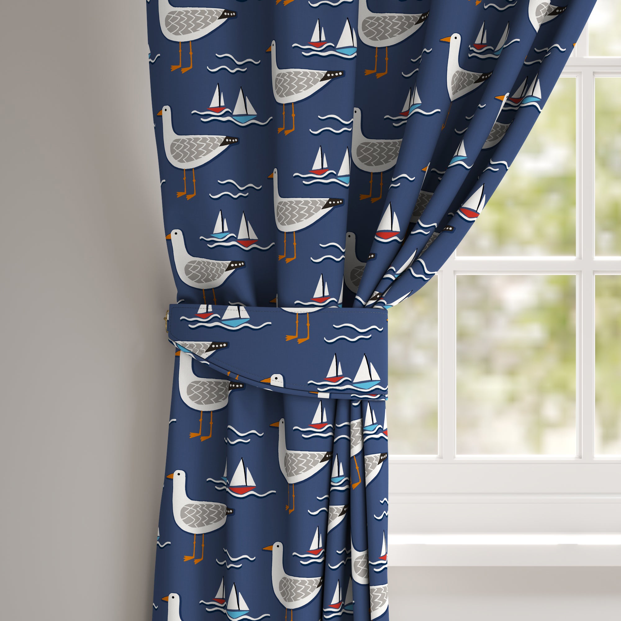Coastal Gull Made to Measure Tieback Gull Navy Price Comparisons | Compare The Build