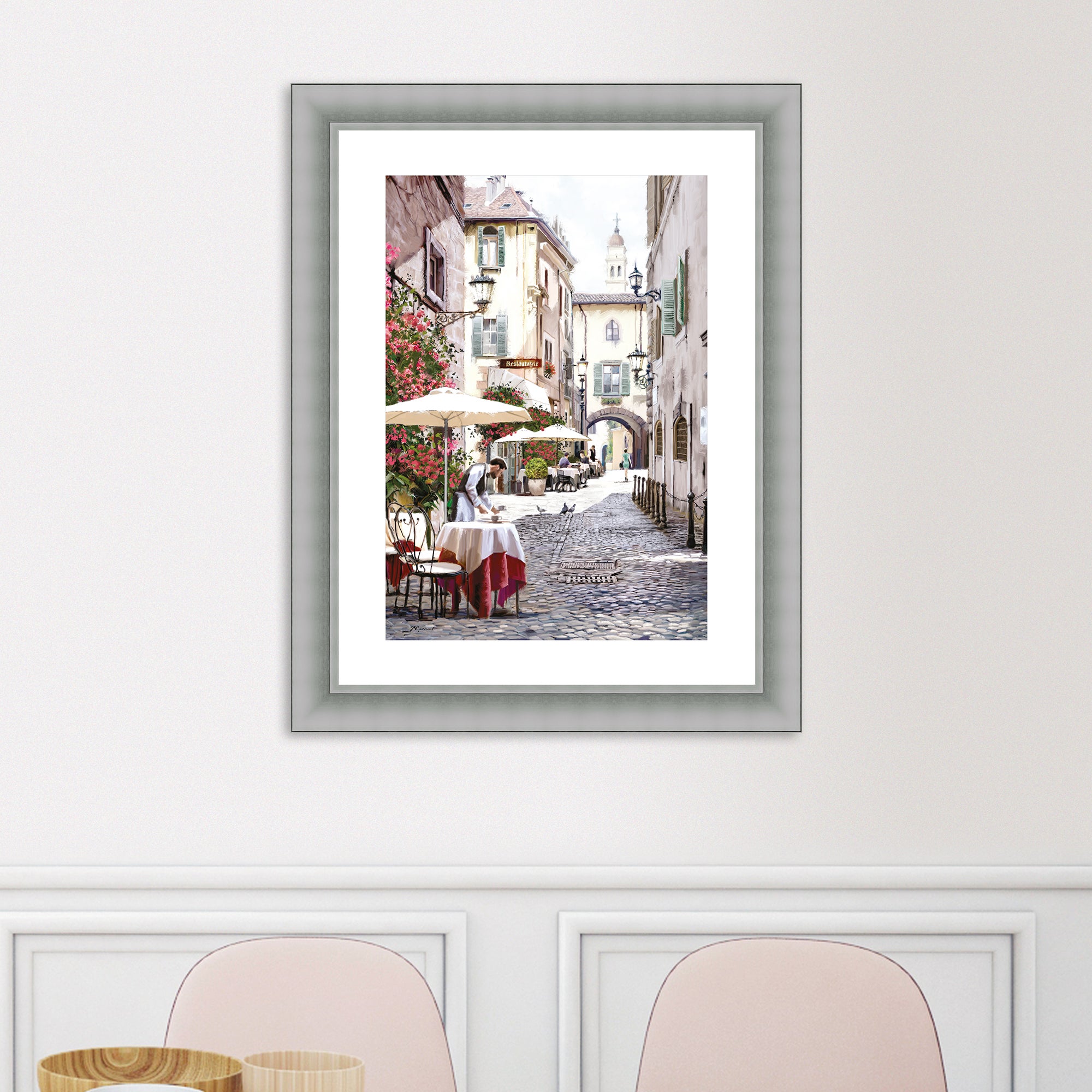 The Art Group Cobbled Street Framed Print MultiColoured Price Comparisons | Compare The Build