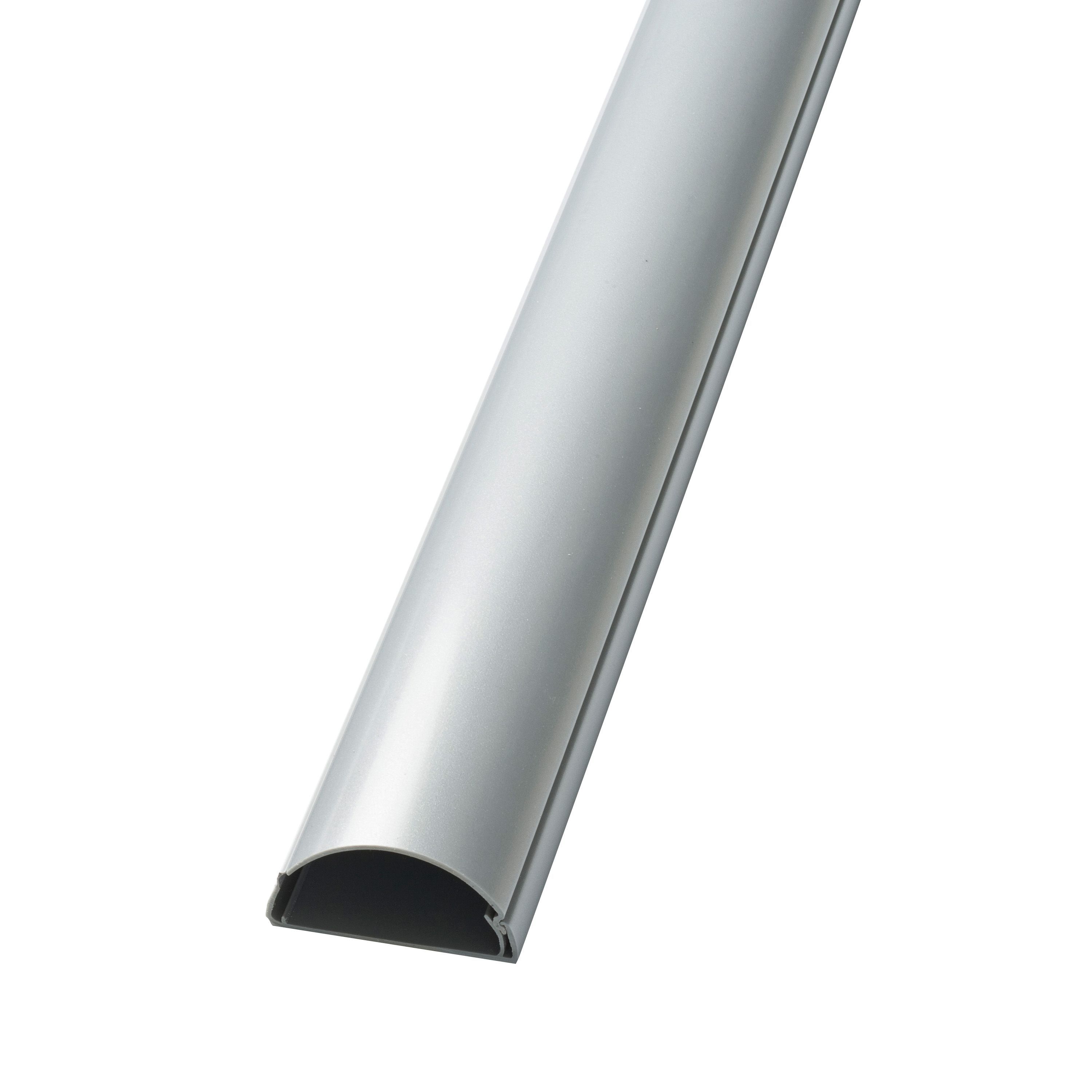 D-Line Silver 60mm Semi-Circle Trunking Length, (L)2M Price Comparisons | Compare The Build