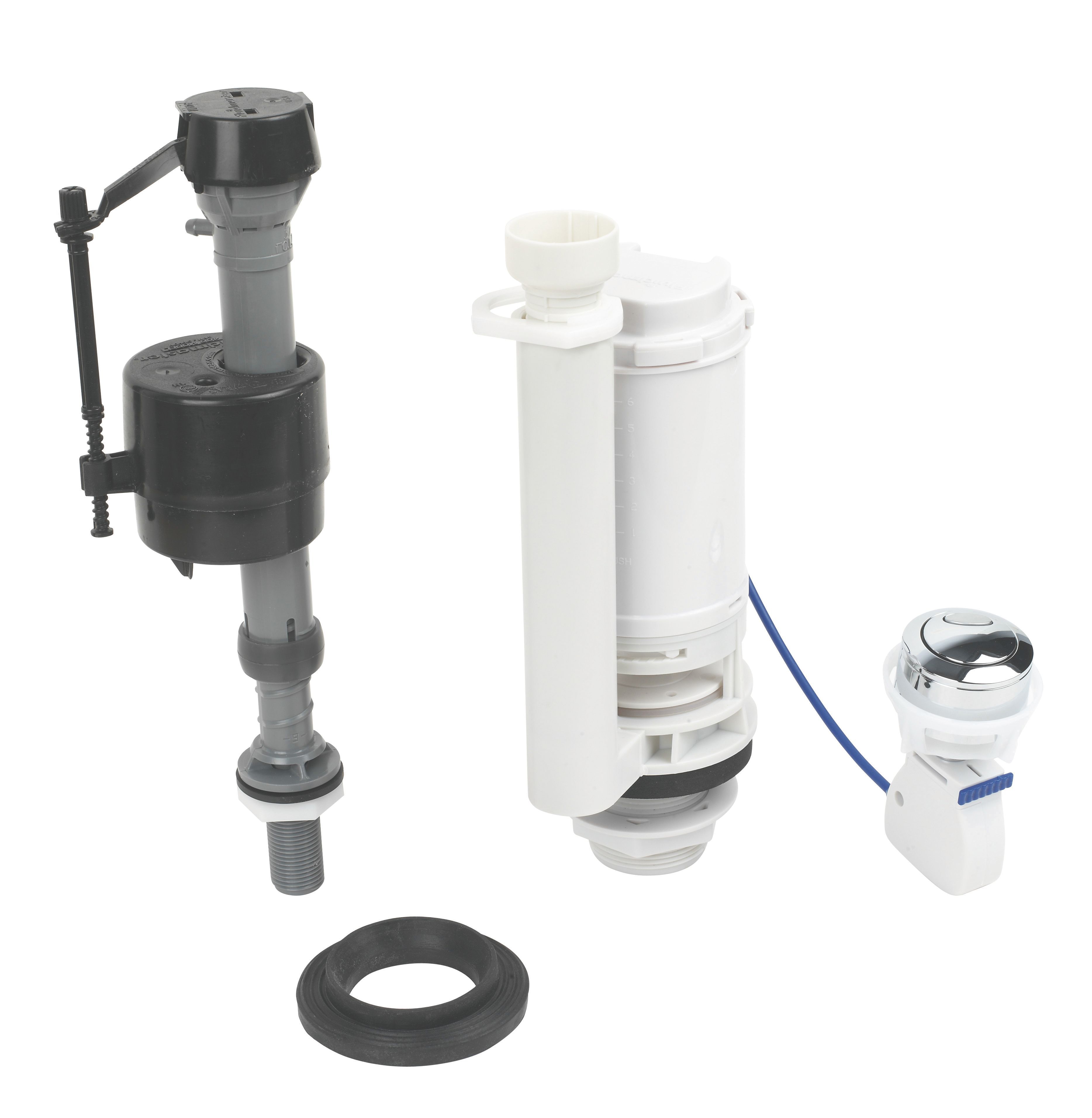 Plastic & Rubber 2 Piece Bottom Flush & Fill Valve Pack ½" Price Comparisons | Compare The Build