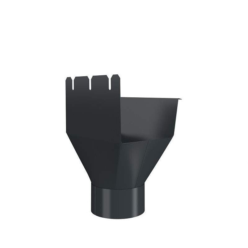Lindab Rectangular 100mm Gutter Outlet 140mm Painted Anthracite Grey Galvanised Steel RTOKC140AG Price Comparisons | Compare The Build