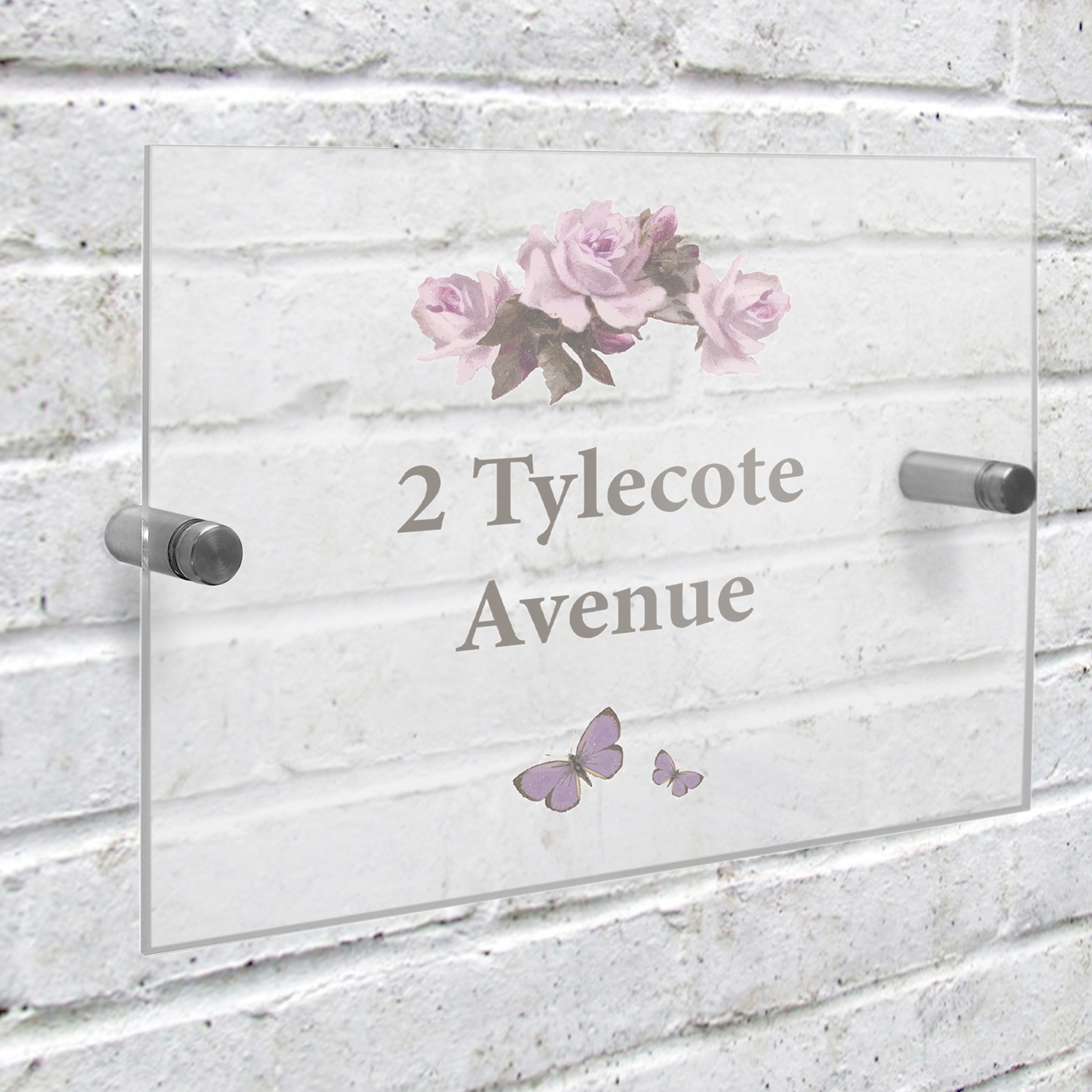 Personalised Vintage Rose Acrylic House Sign Clear Price Comparisons | Compare The Build