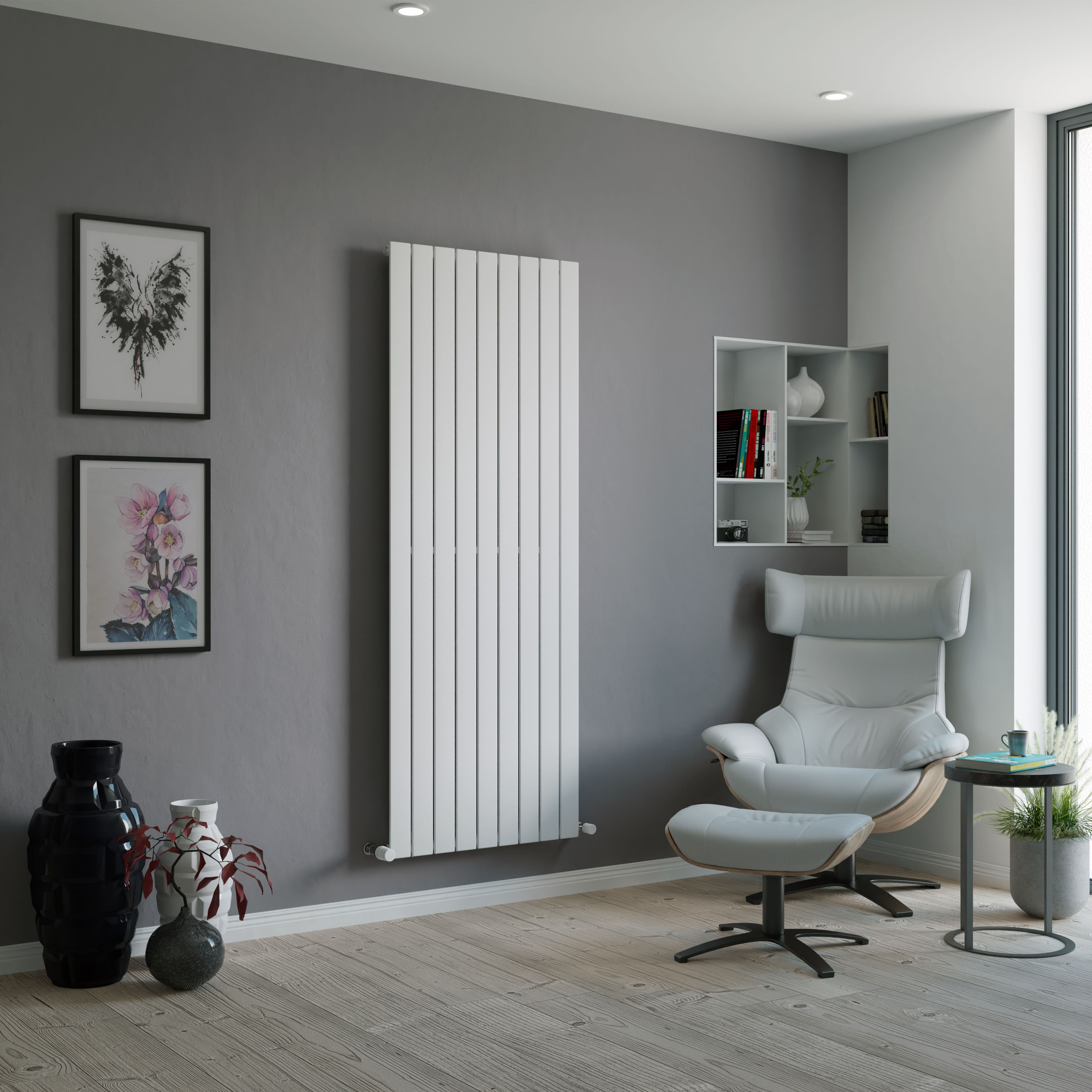 Ximax Vertirad Universal White Horizontal Or Vertical Designer Radiator, (W)670mm X (H)1800mm Price Comparisons | Compare The Build