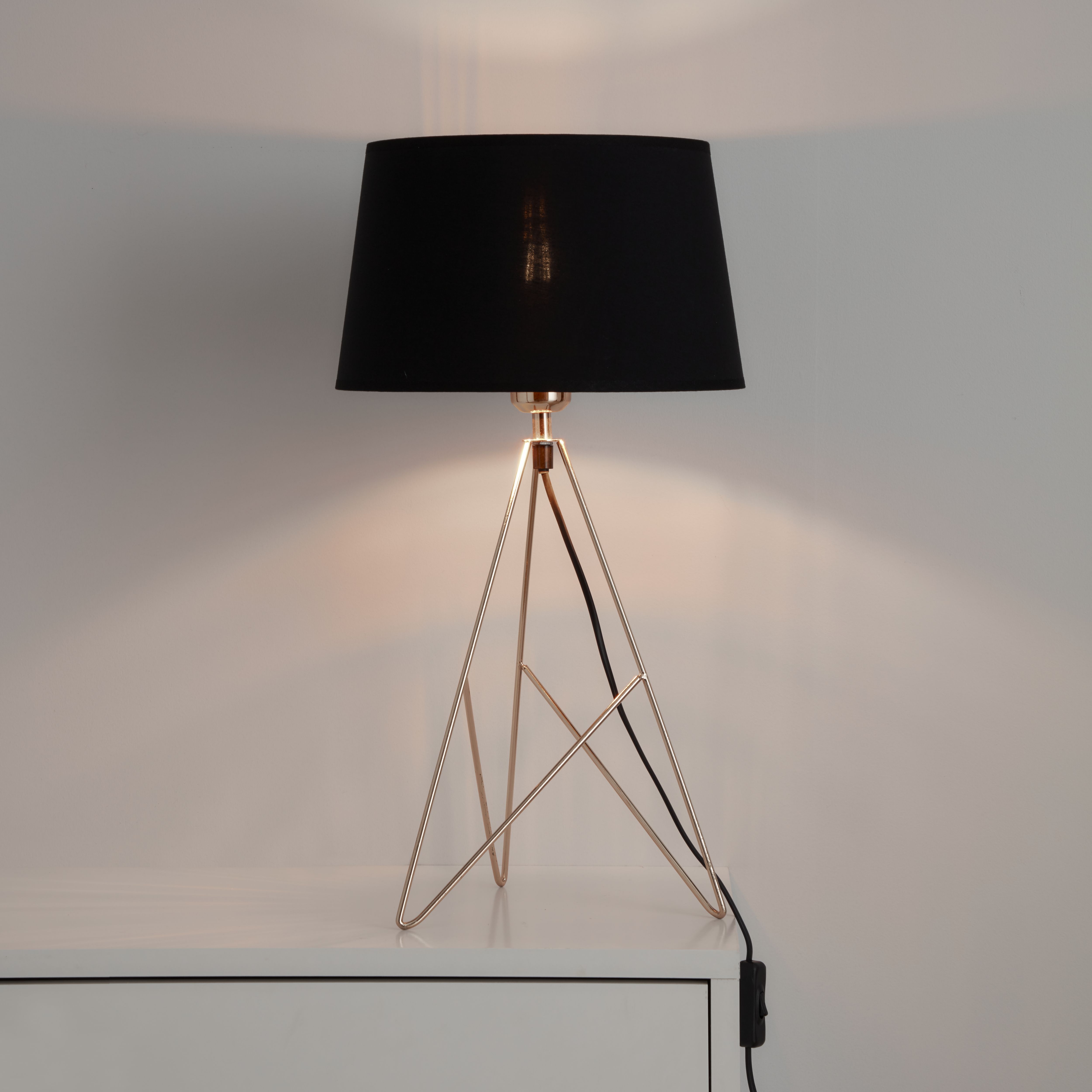 GoodHome Daitree Black & Brass Effect Table Light Price Comparisons | Compare The Build