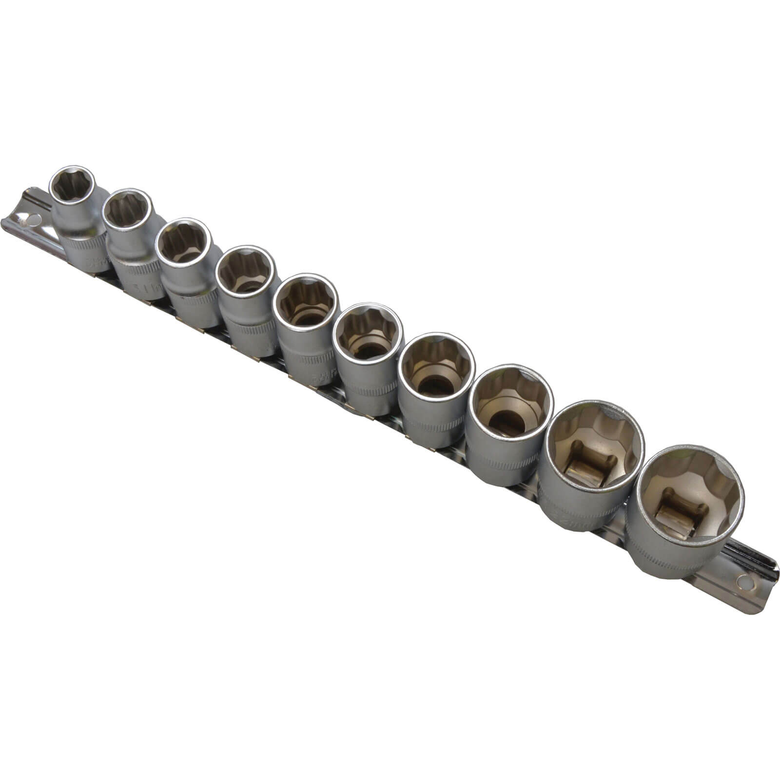 BlueSpot 10 Piece 1/2" Drive Bi Hex Socket Set on Rail Metric 1/2" Price Comparisons | Compare The Build