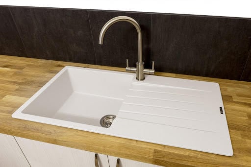 Reginox Harlem10 Pure White Granite Inset Kitchen Sink With Waste | Compare The Build