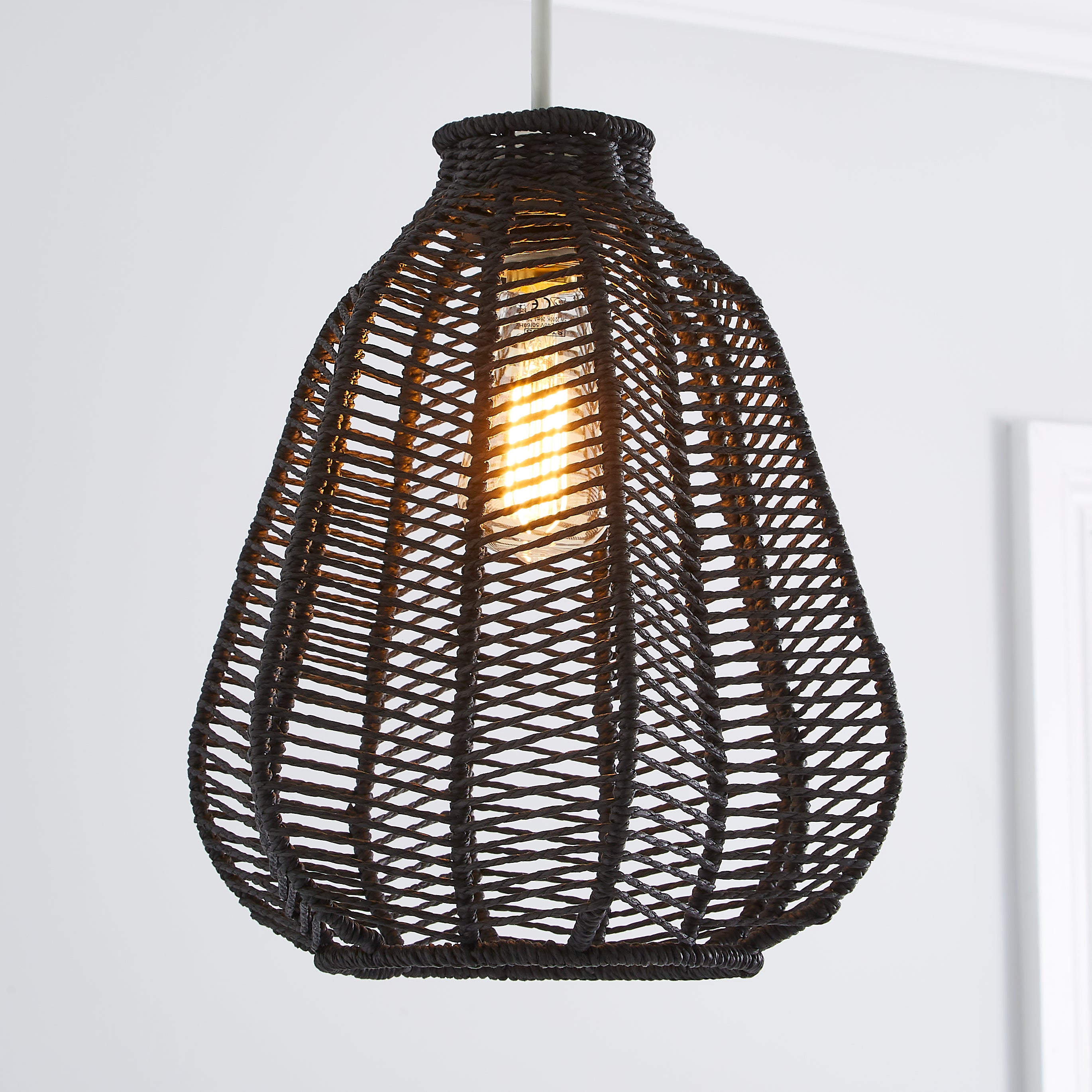 Kylo Woven String Easy Fit Pendant Charcoal Price Comparisons | Compare The Build