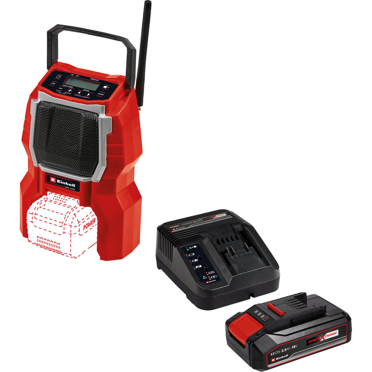 Einhell TE-RA 18 Li BT 18v Cordless Radio and Bluetooth Speaker 1 x 2.5ah Li-ion Charger No Case Price Comparisons | Compare The Build
