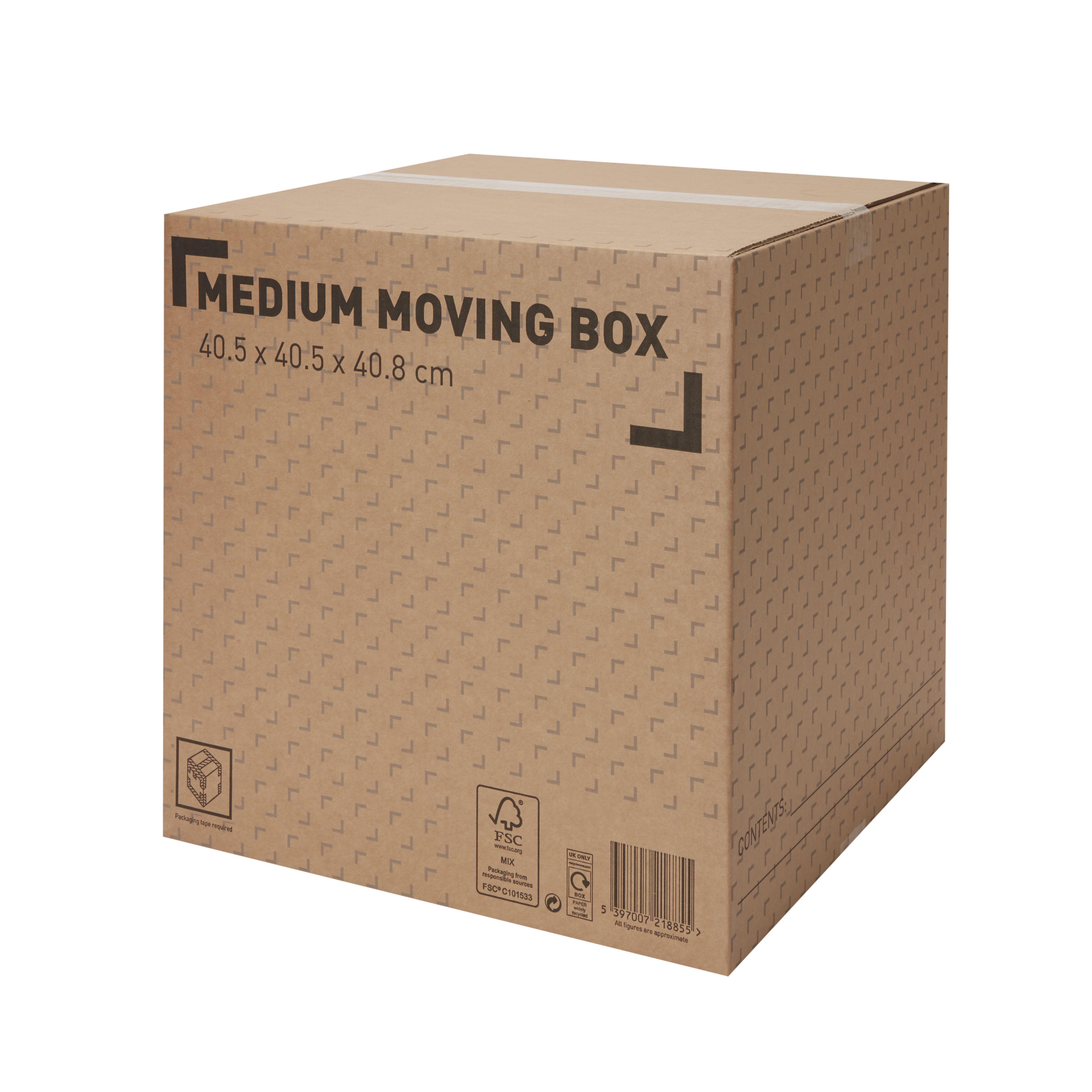 Cardboard Moving Box (H)408mm (L)405mm (W)405mm | Compare The Build