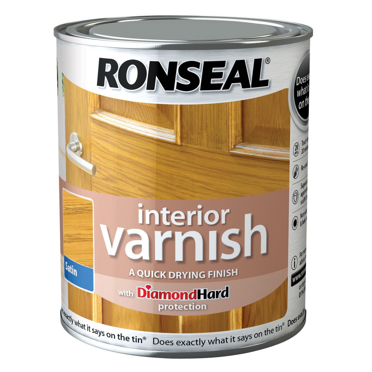 Ronseal Diamond hard Light oak Satin Wood varnish, 0.25L Price Comparisons | Compare The Build