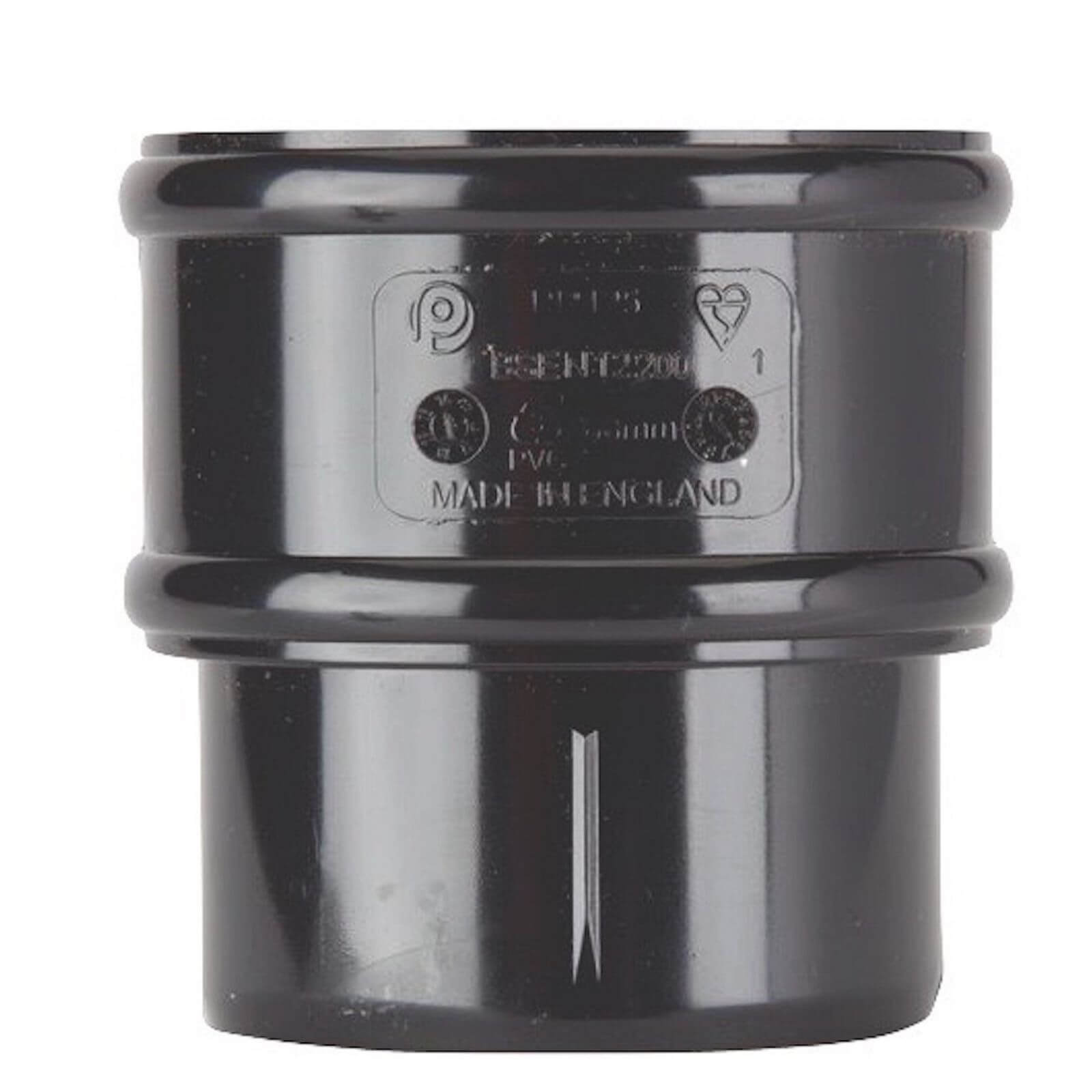 Polypipe Round Downpipe Connector - 68mm - Black Price Comparisons | Compare The Build