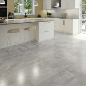 Mason Grey Glazed Porcelain Wall & Floor Tile - 600mm x 300mm | Compare The Build