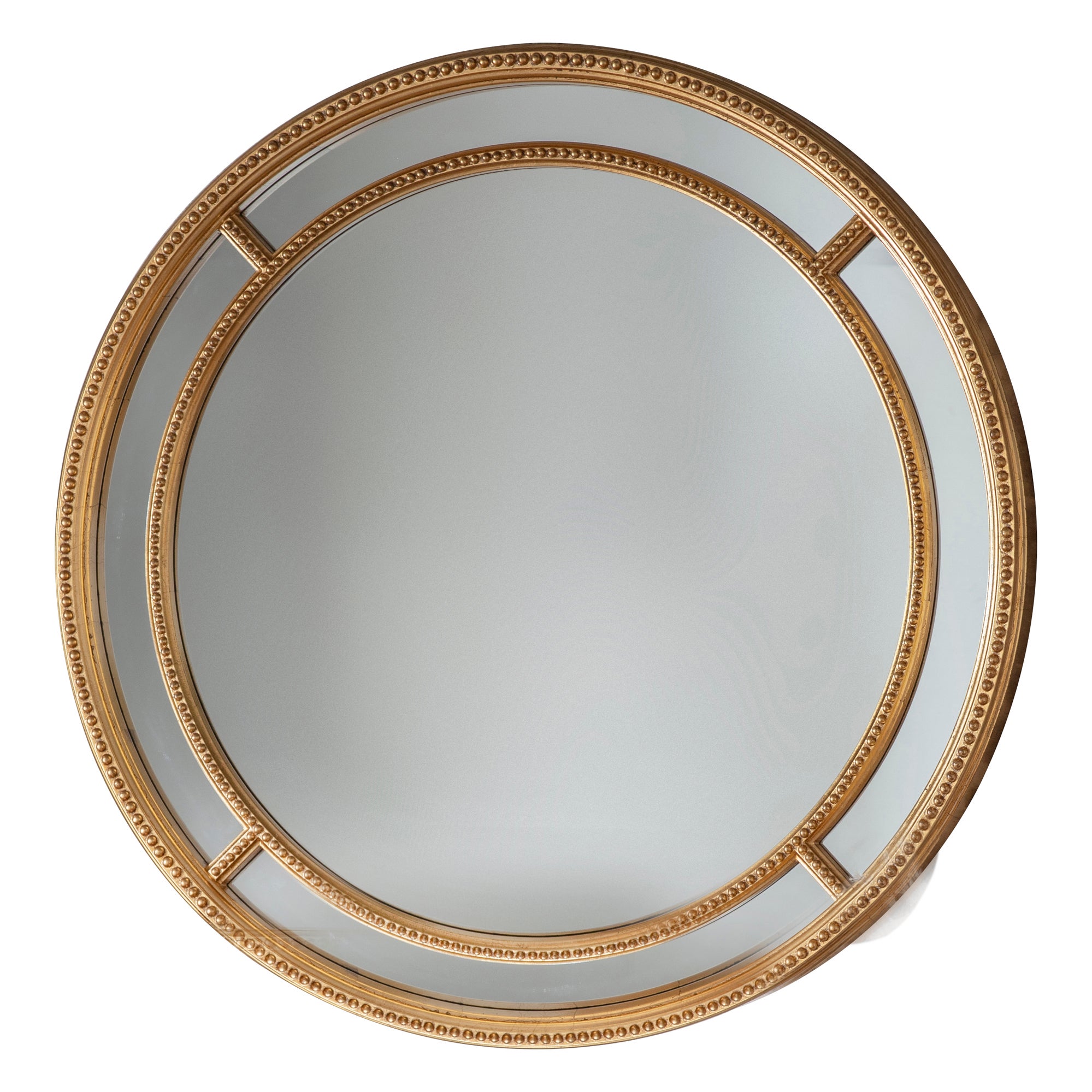 Mansfield Round Wall Mirror, Gold Effect 90cm Gold Effect Price Comparisons | Compare The Build