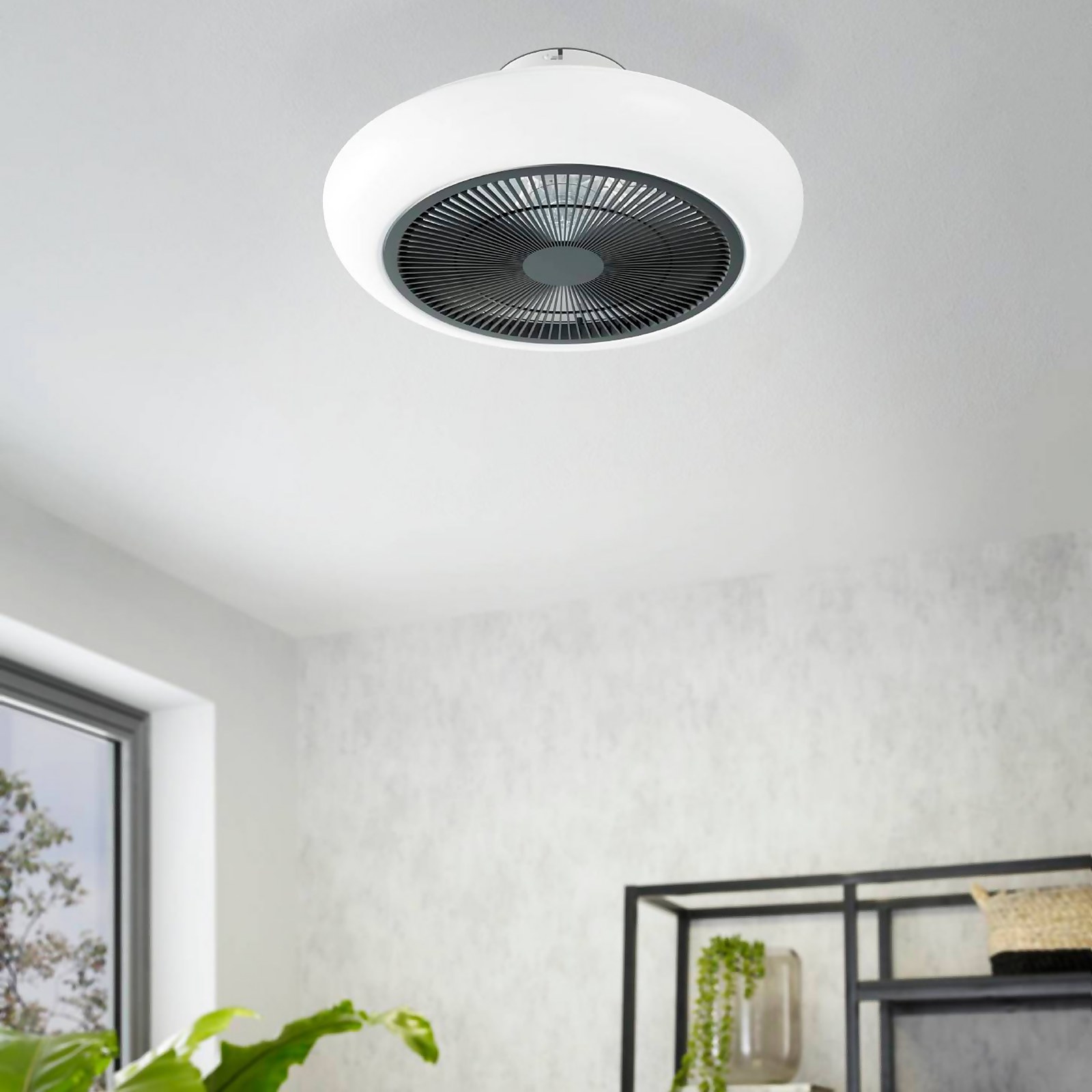 EGLO Sayulita Ceiling Light with Fan - White & Black | Compare The Build