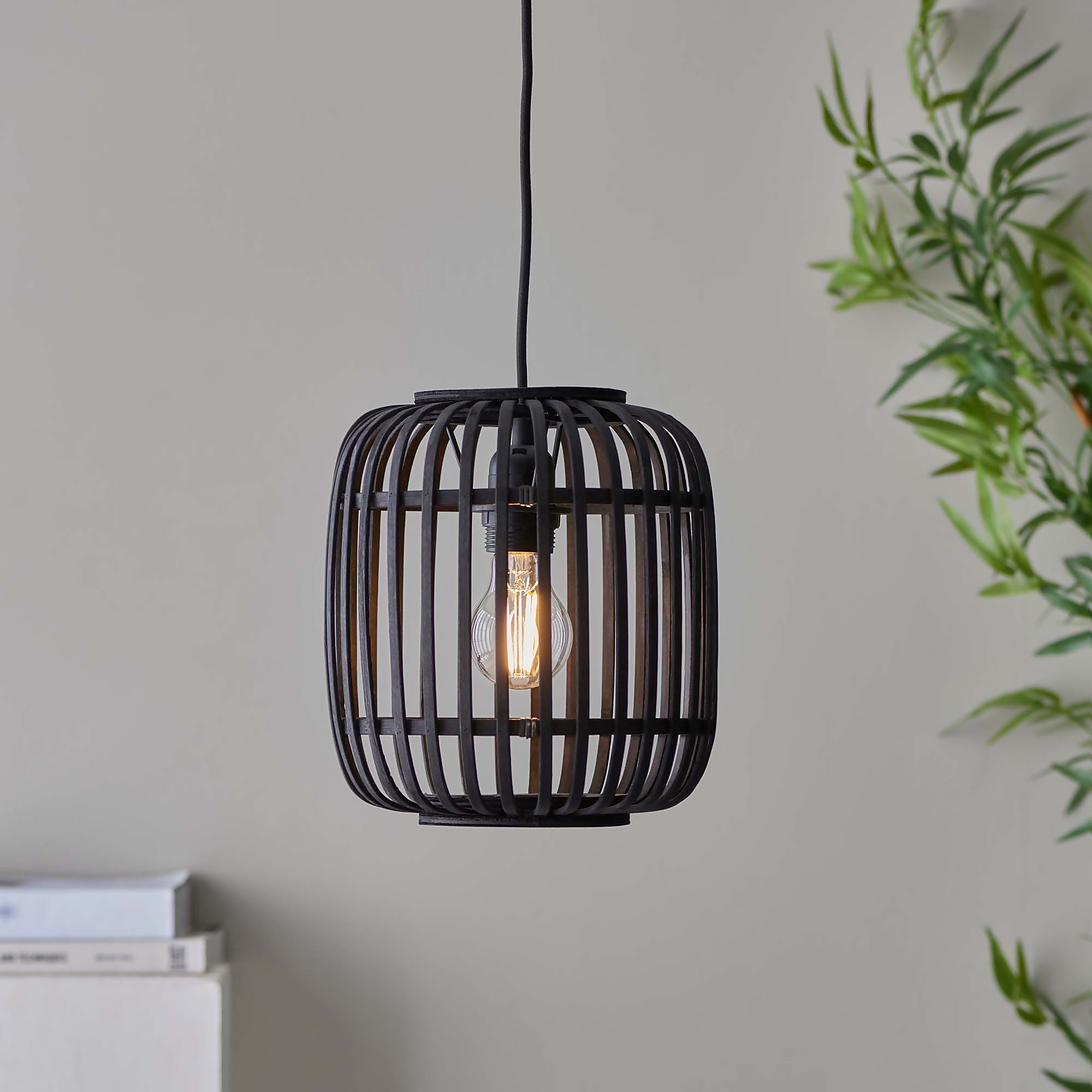 Saval Pendant Ceiling Light - Dark Bamboo Price Comparisons | Compare The Build