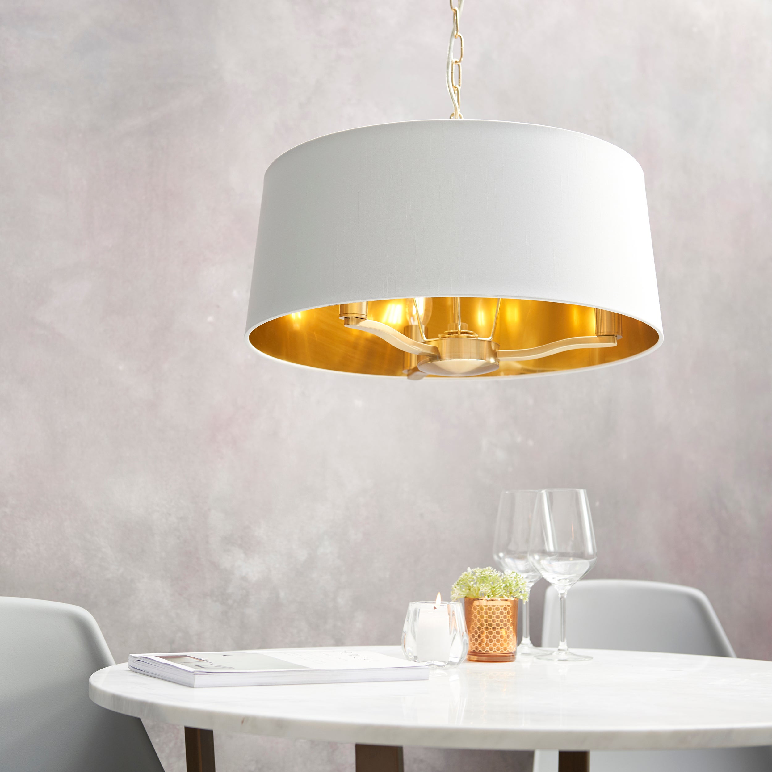 Vogue Elijah Traditional 3 Light Pendant Light Gold Price Comparisons | Compare The Build