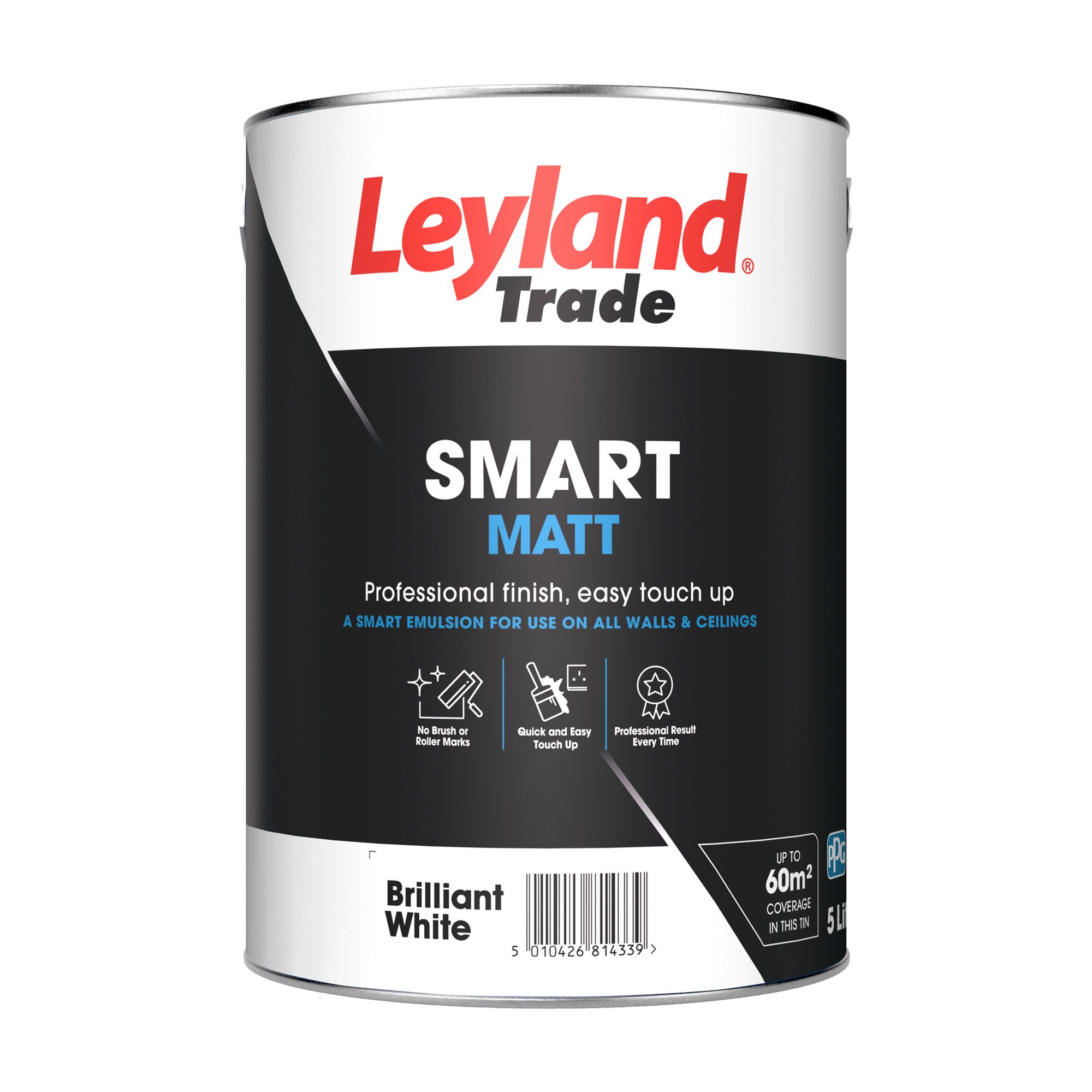 Leyland Trade Smart Brilliant white Flat matt Emulsion paint, 5L Price Comparisons | Compare The Build