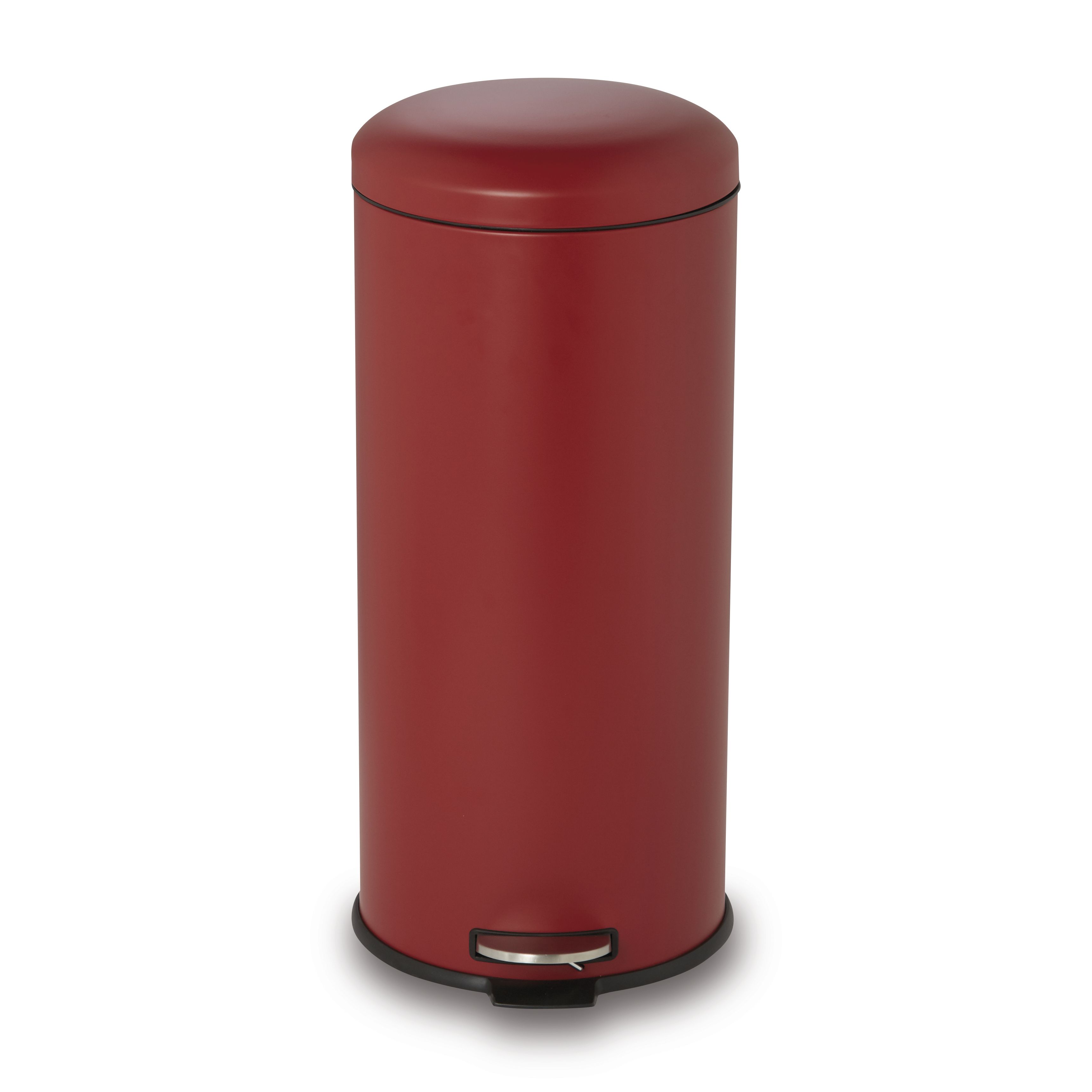 Cooke & Lewis Tupelo Red Round Freestanding Kitchen Bin, 30L | Compare The Build