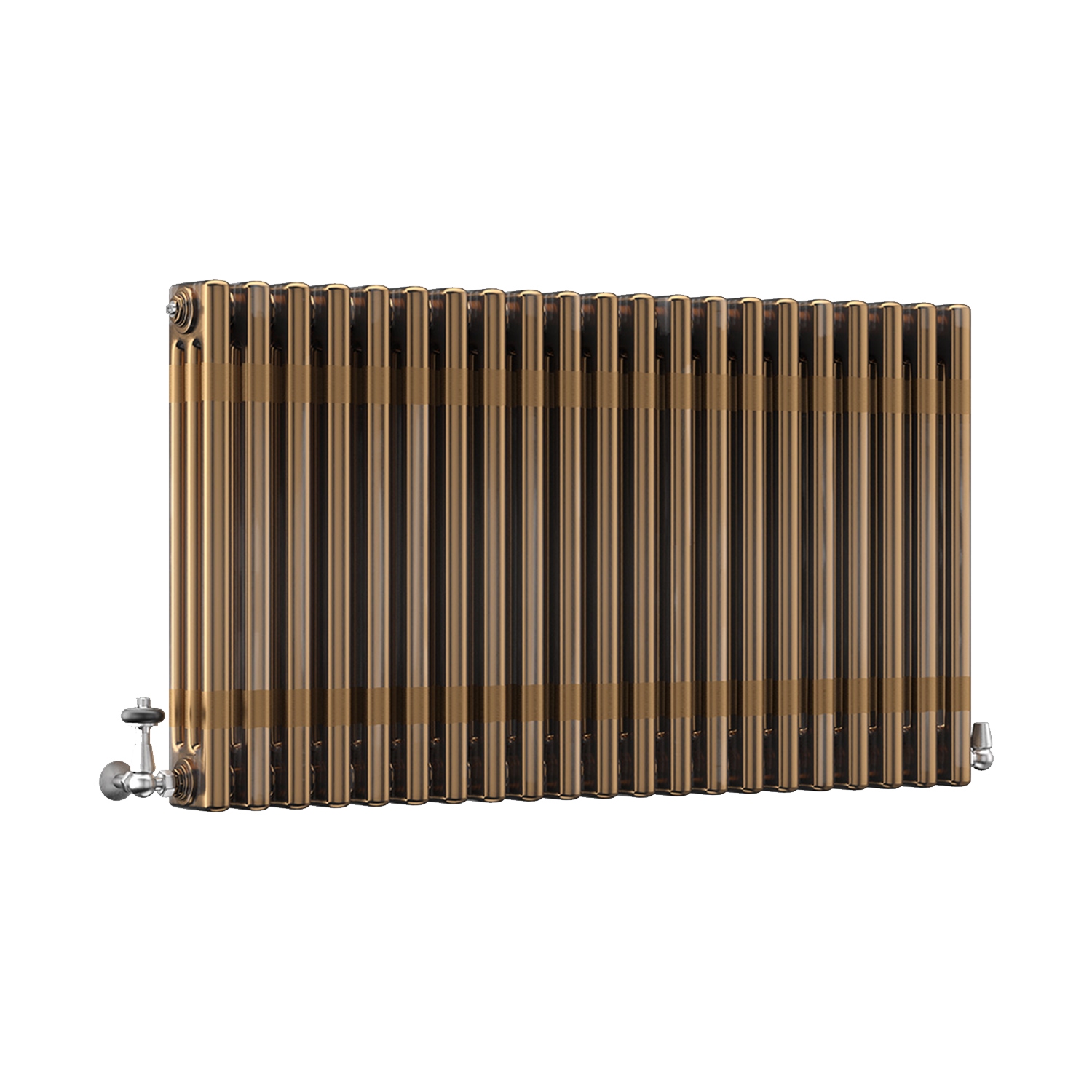 DQ Modus 3 Column Horizontal Radiator, Brass Lacquer, 600mm x 806mm | Compare The Build